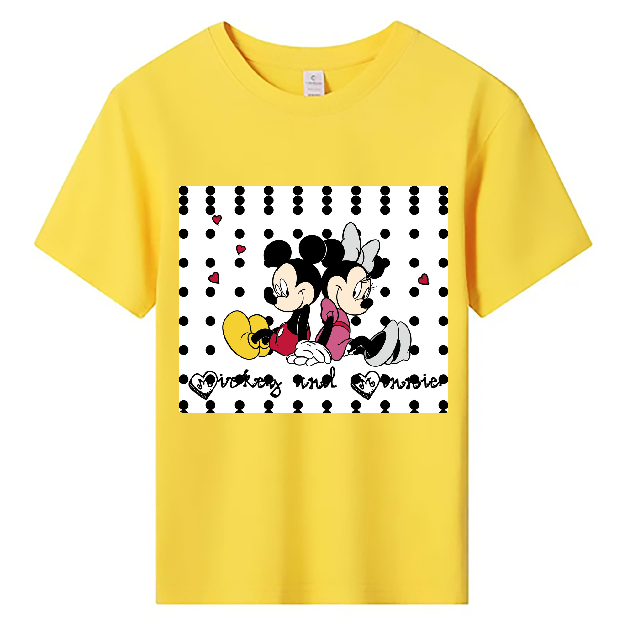 ミッキーマウス Mickey Mouse 綿100％キッズTシャツ（フロントプリント）