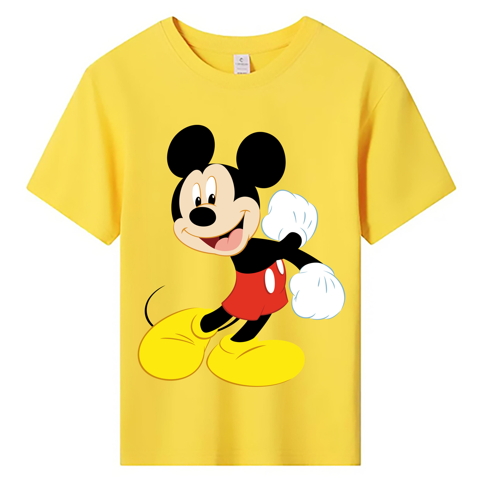 ミッキーマウス Mickey Mouse 綿100％キッズTシャツ（フロントプリント）