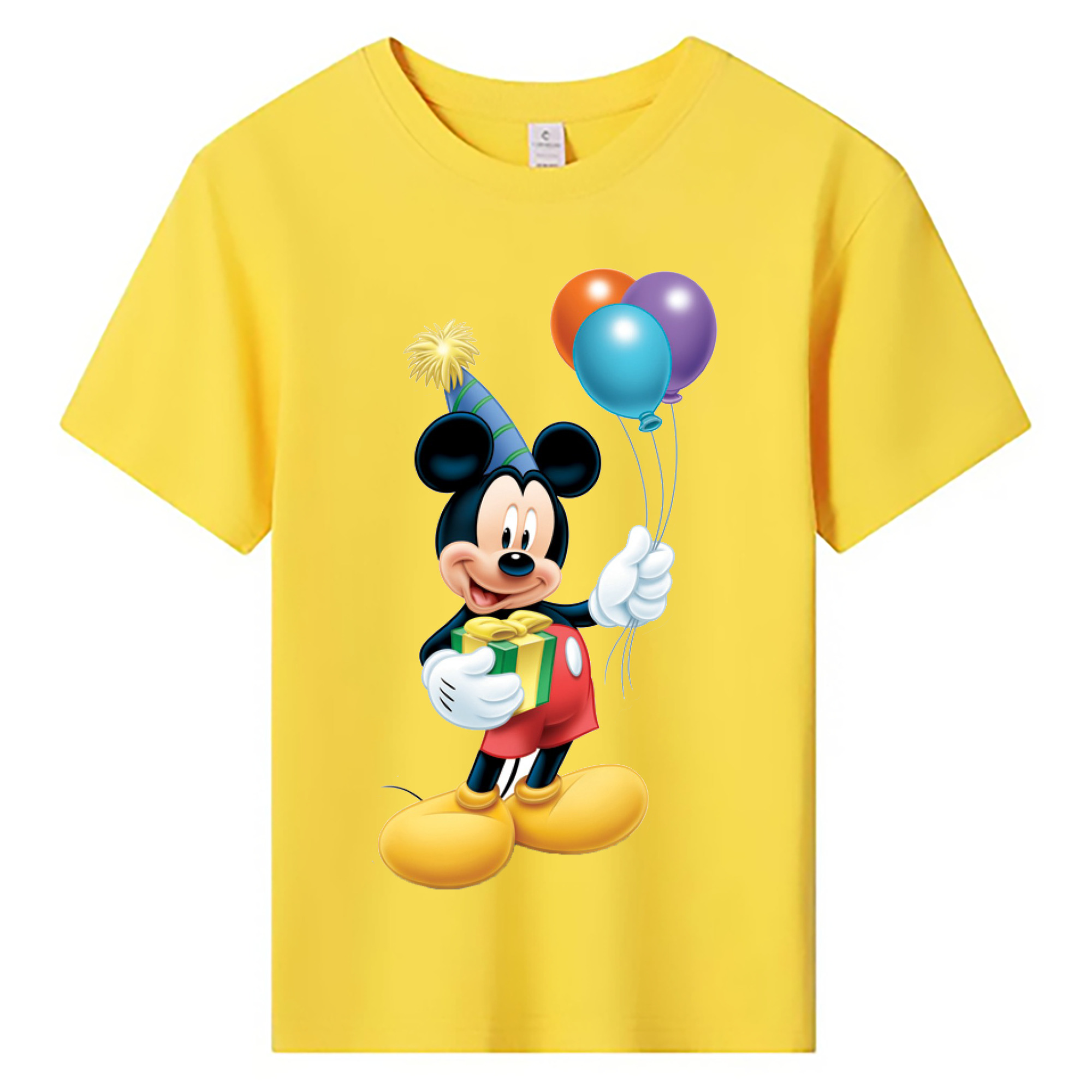 ミッキーマウス Mickey Mouse 綿100％キッズTシャツ（フロントプリント）