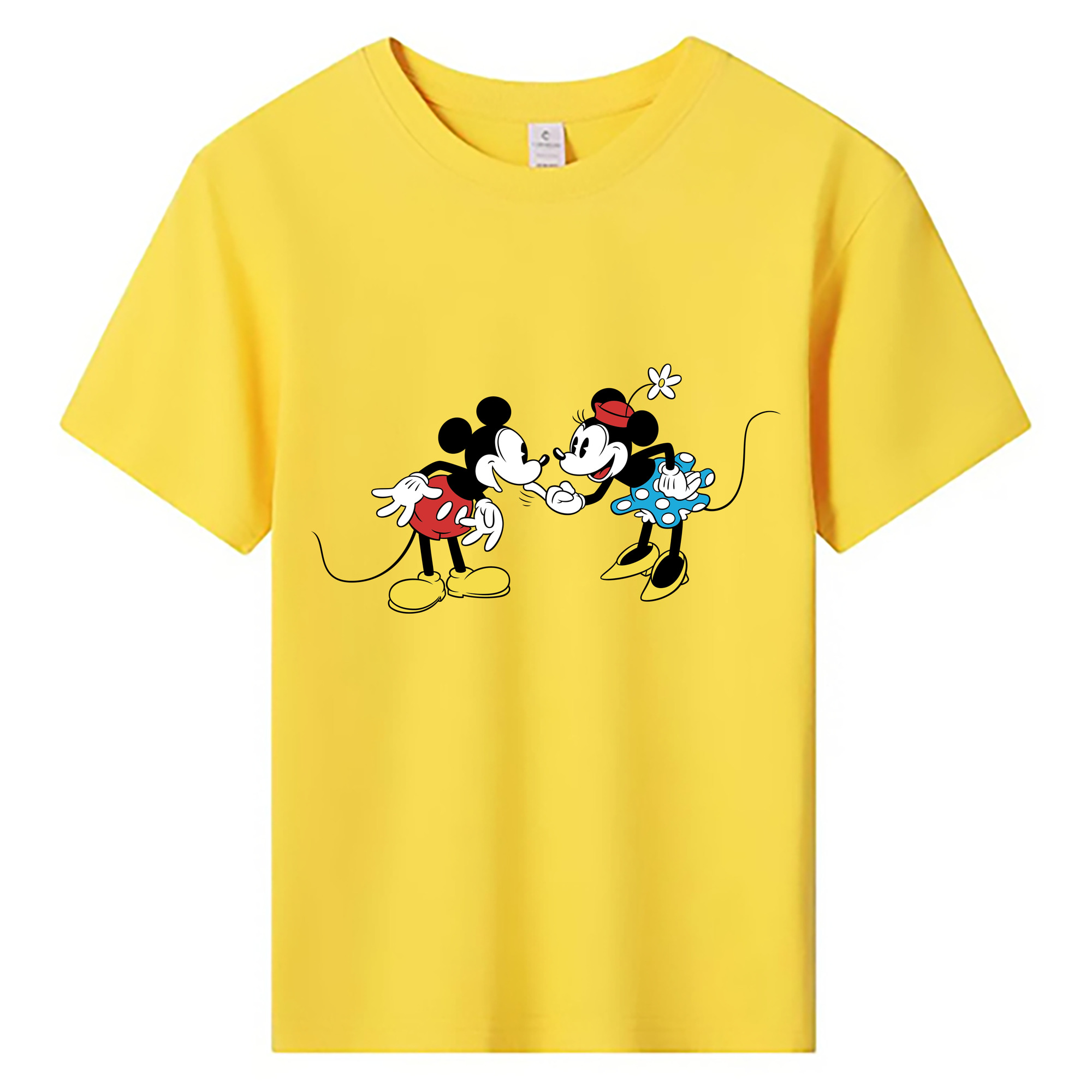 ミッキーマウス Mickey Mouse 綿100％キッズTシャツ（フロントプリント）