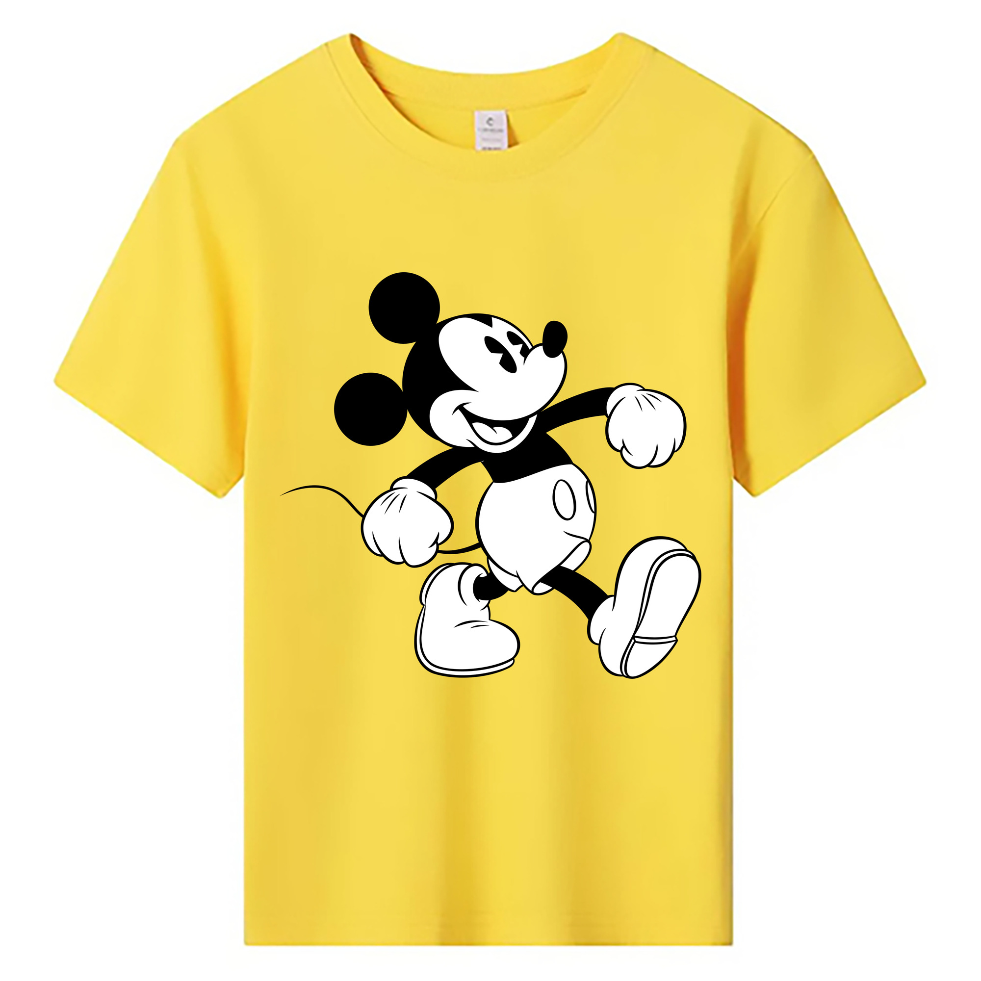 ミッキーマウス Mickey Mouse 綿100％キッズTシャツ（フロントプリント）