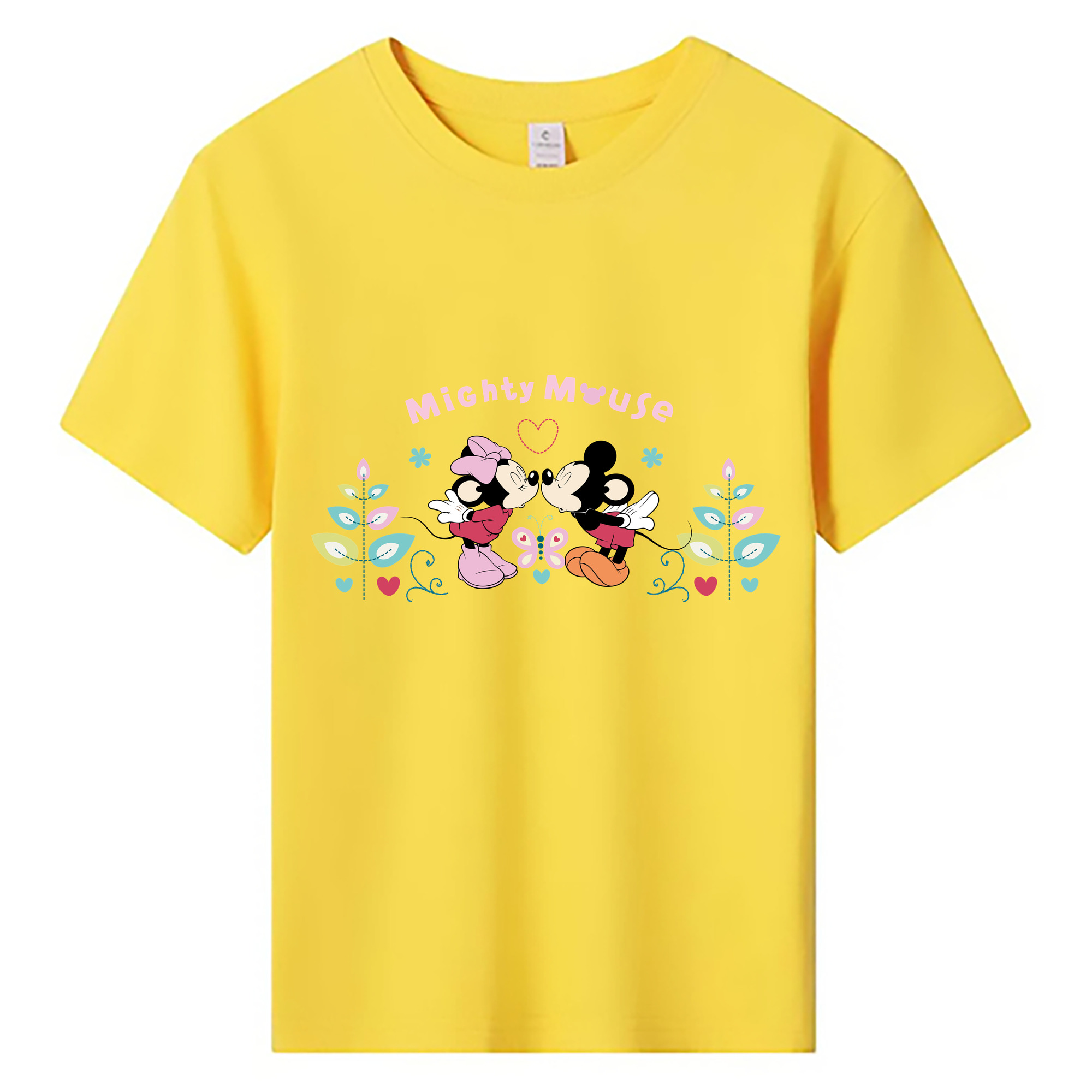 ミッキーマウス Mickey Mouse 綿100％キッズTシャツ（フロントプリント）