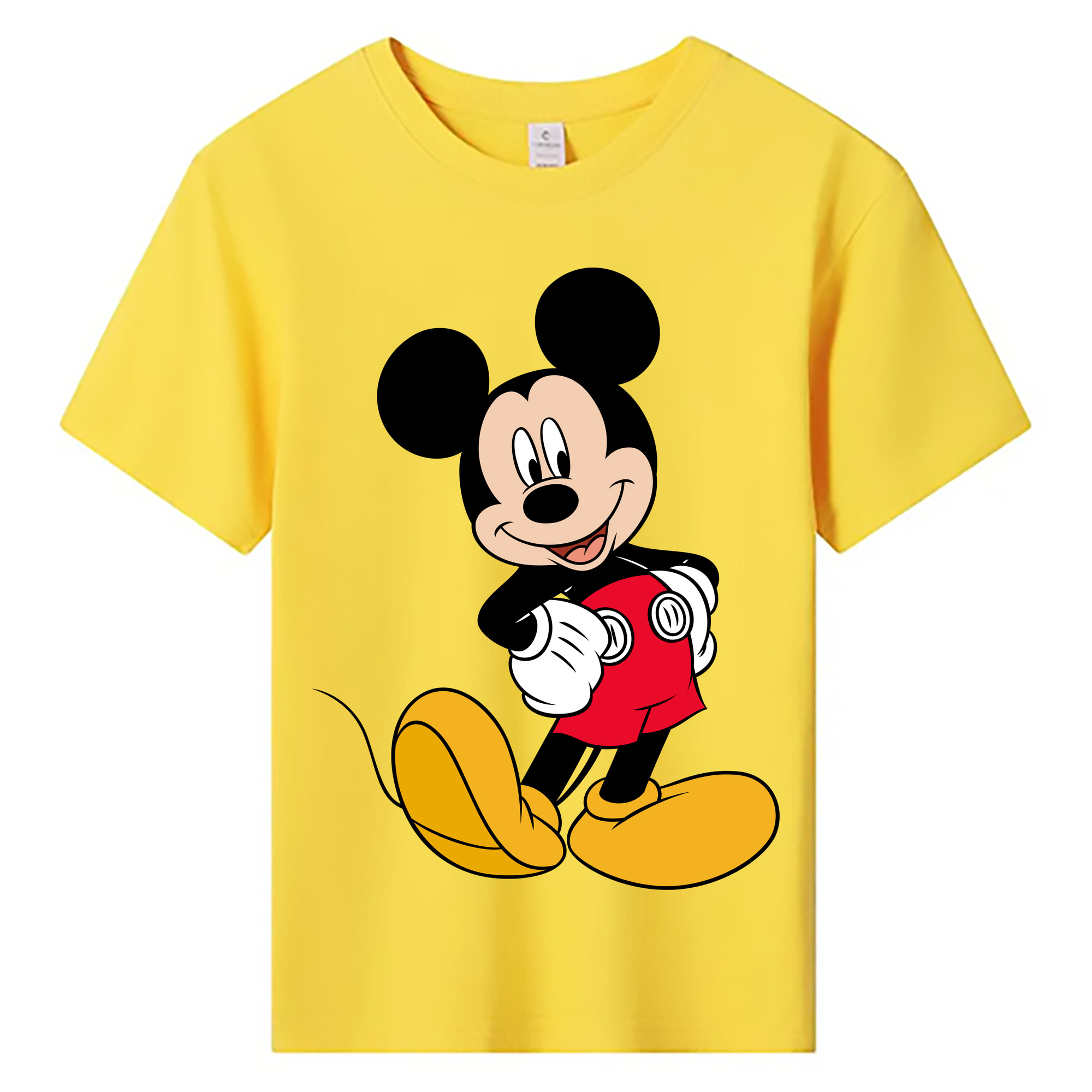 ミッキーマウス Mickey Mouse 綿100％キッズTシャツ（フロントプリント）