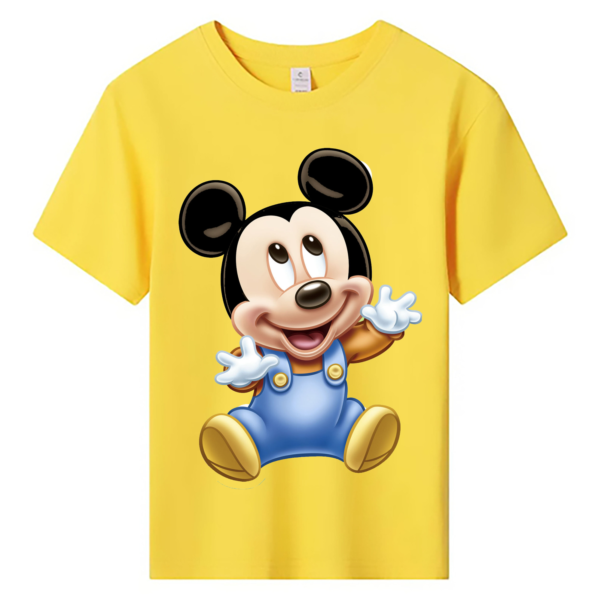 ミッキーマウス Mickey Mouse 綿100％キッズTシャツ（フロントプリント）