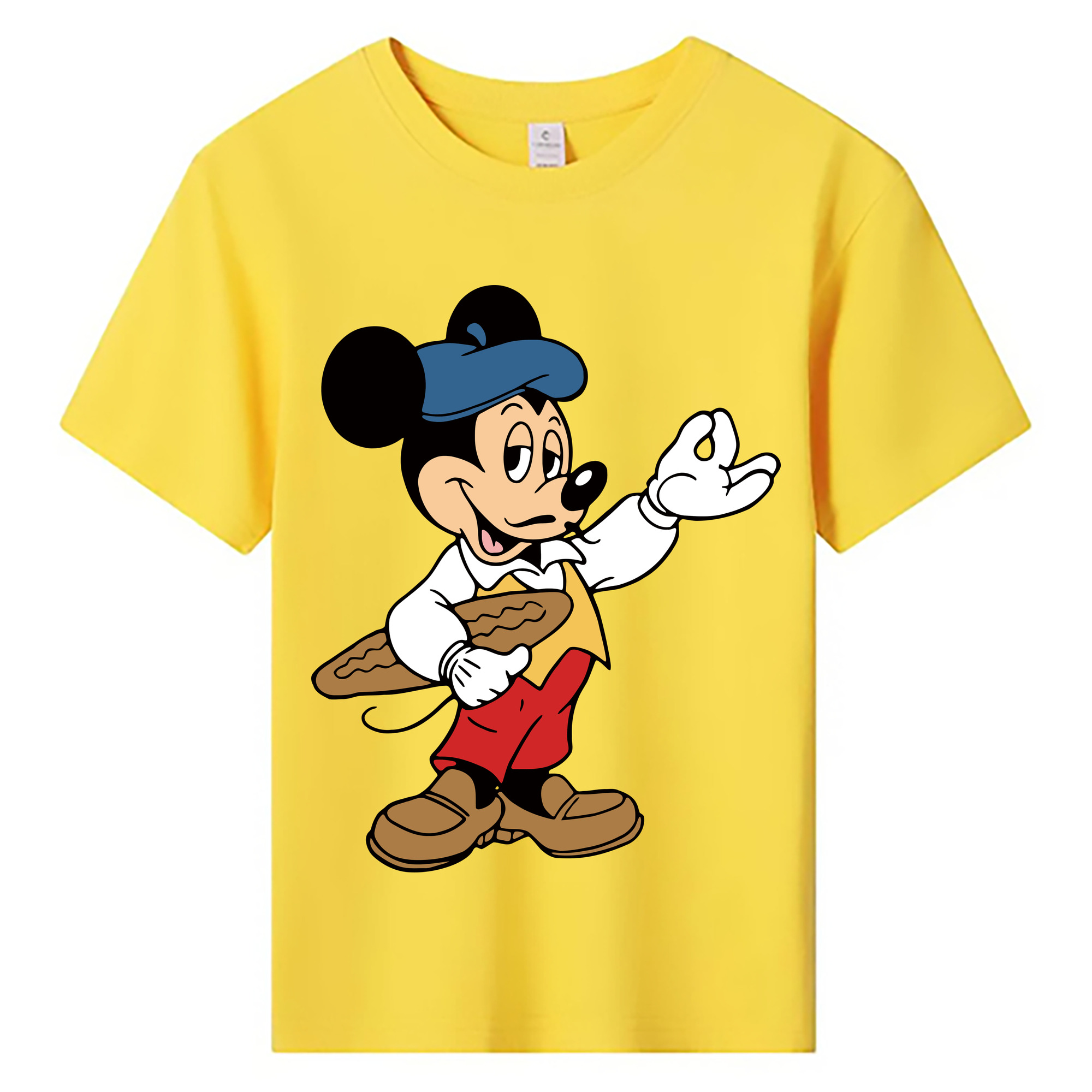 ミッキーマウス Mickey Mouse 綿100％キッズTシャツ（フロントプリント）