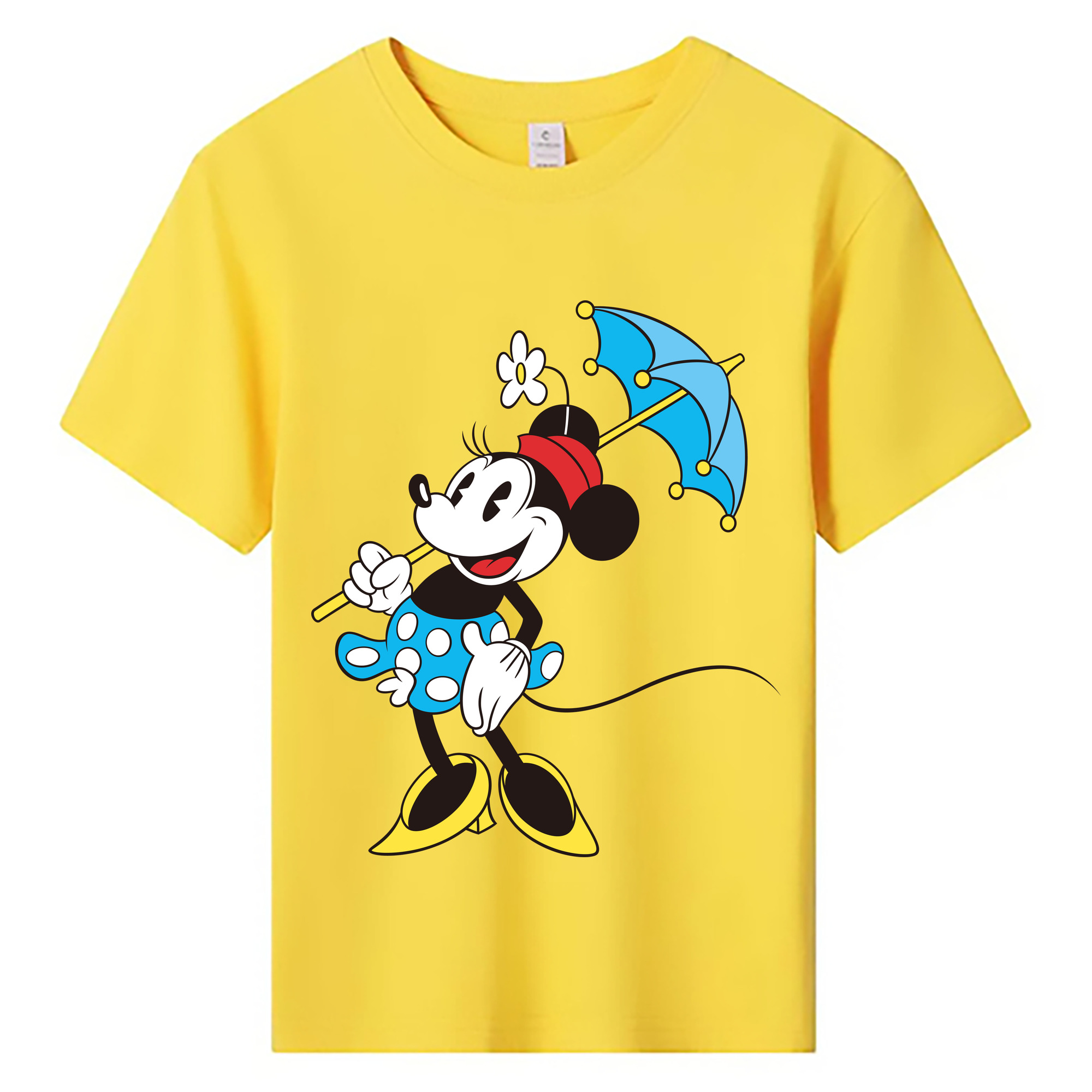 ミッキーマウス Mickey Mouse 綿100％キッズTシャツ（フロントプリント）