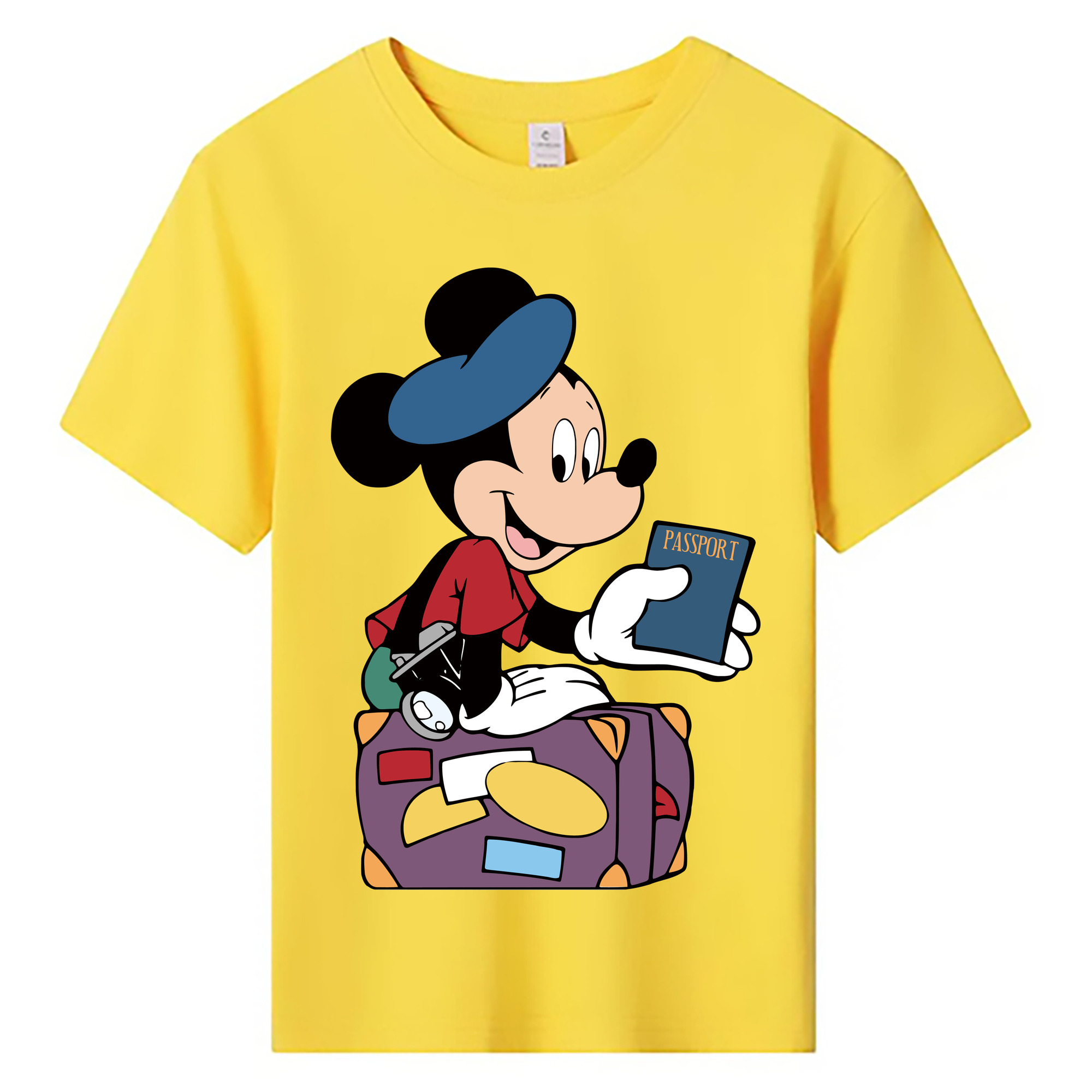 ミッキーマウス Mickey Mouse 綿100％キッズTシャツ（フロントプリント）