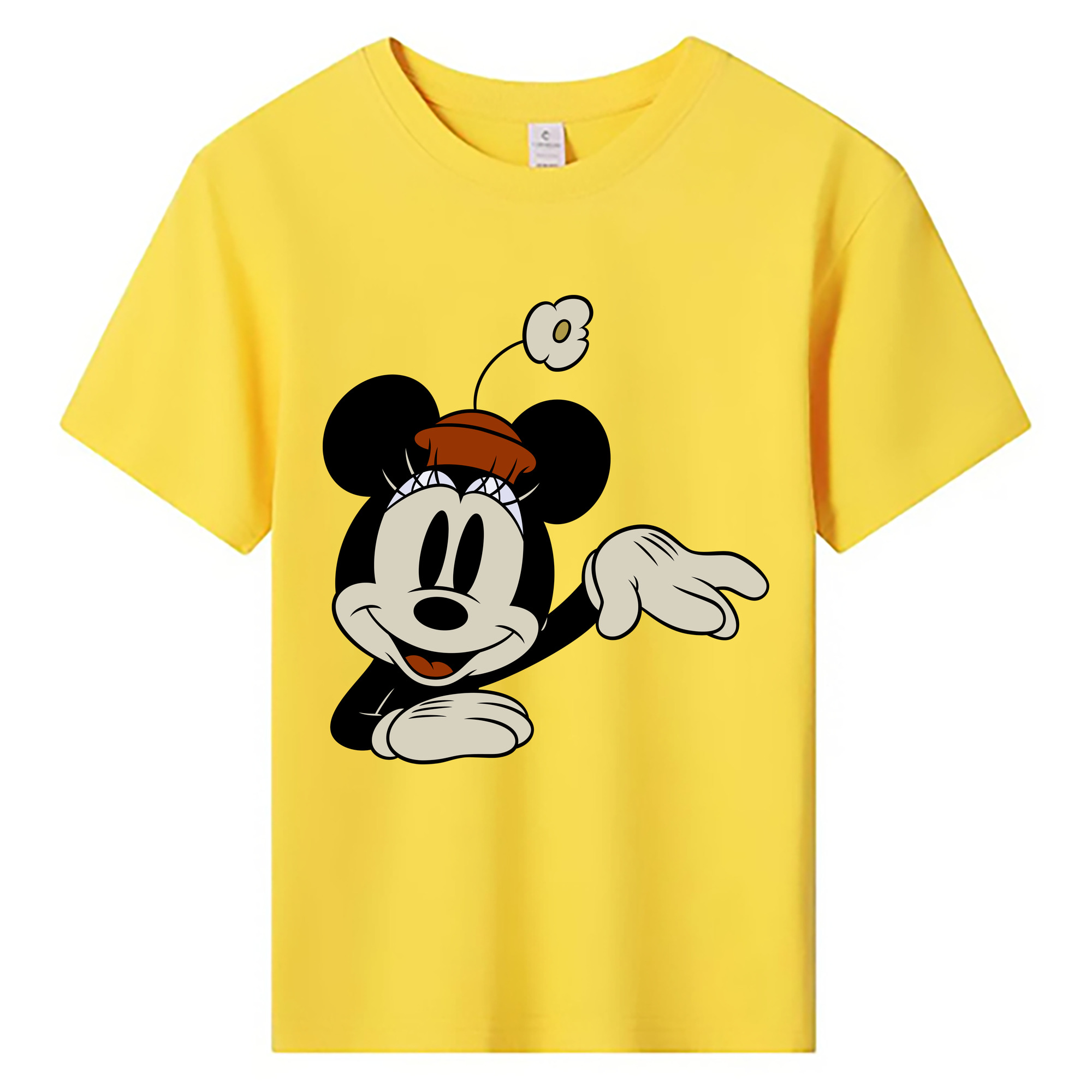 ミッキーマウス Mickey Mouse 綿100％キッズTシャツ（フロントプリント）