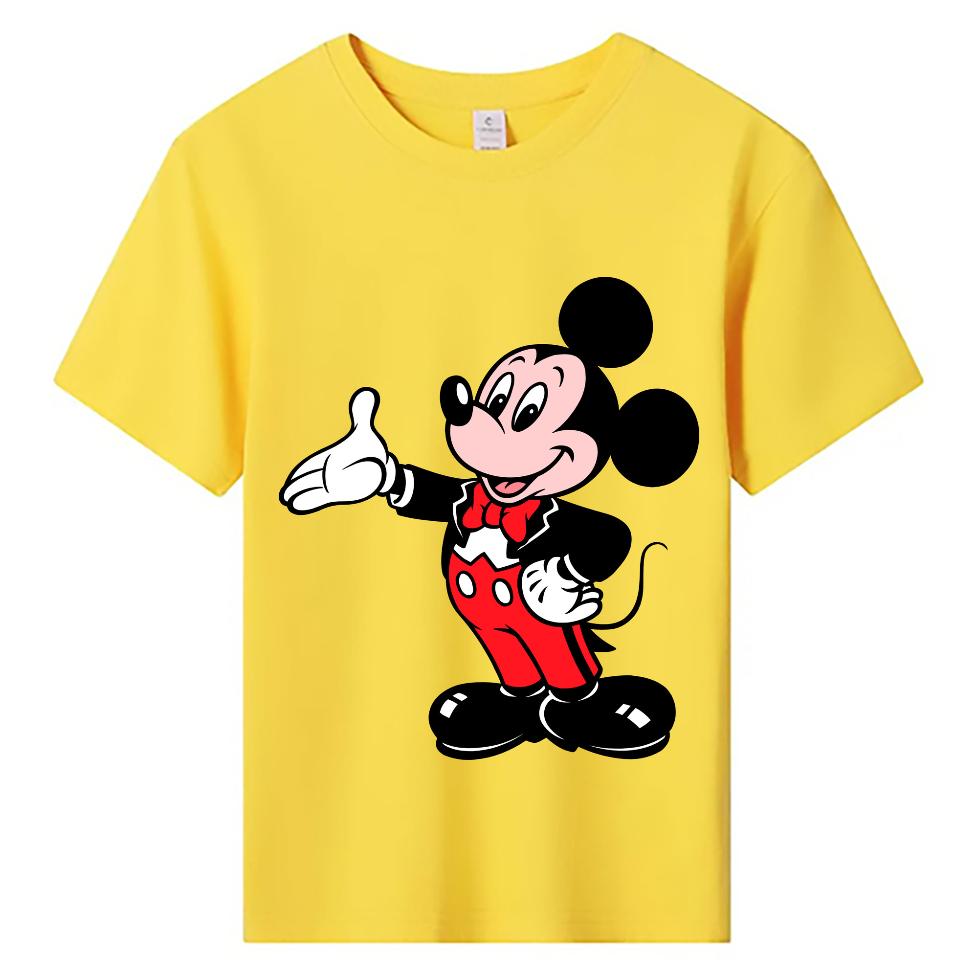 ミッキーマウス Mickey Mouse 綿100％キッズTシャツ（フロントプリント）