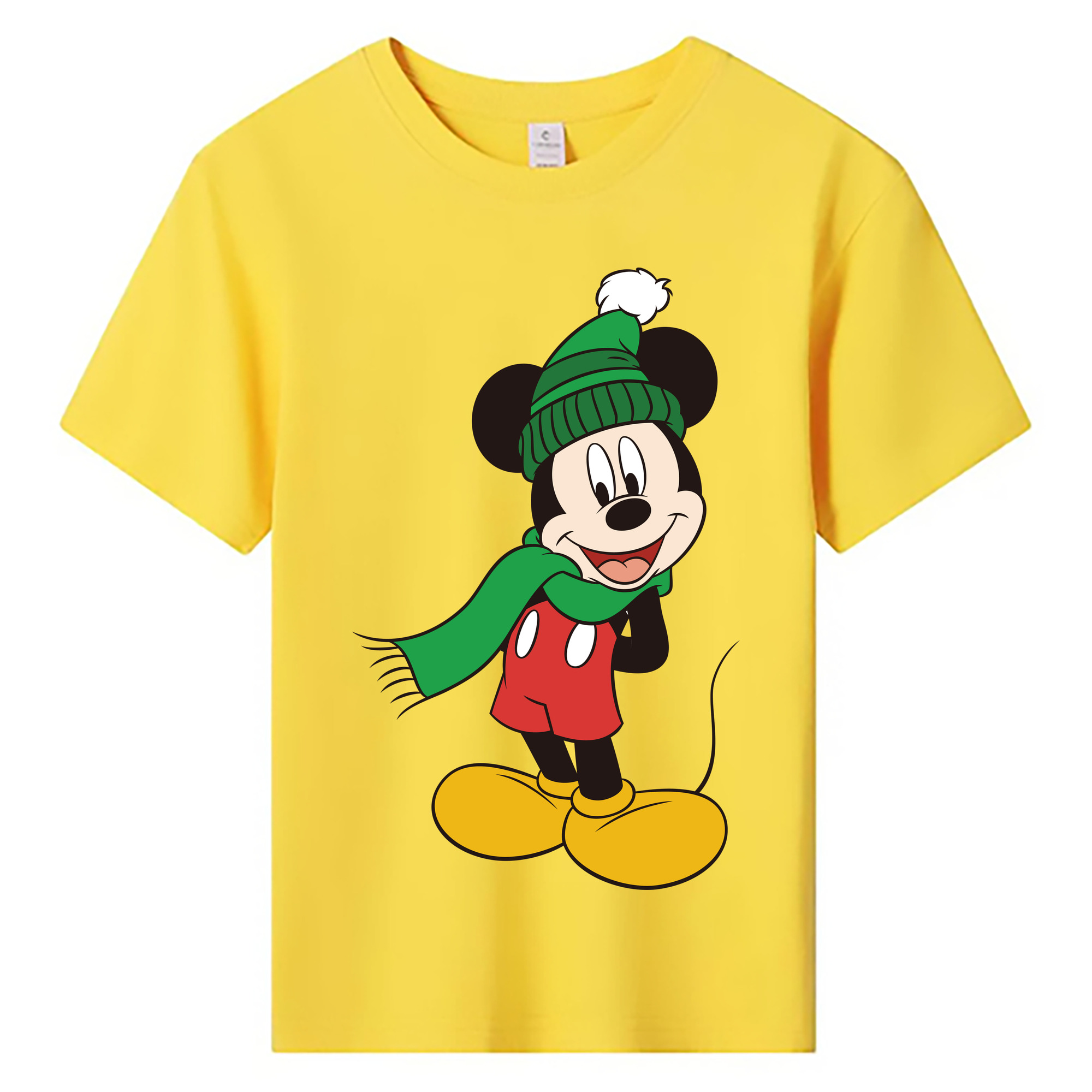 ミッキーマウス Mickey Mouse 綿100％キッズTシャツ（フロントプリント）