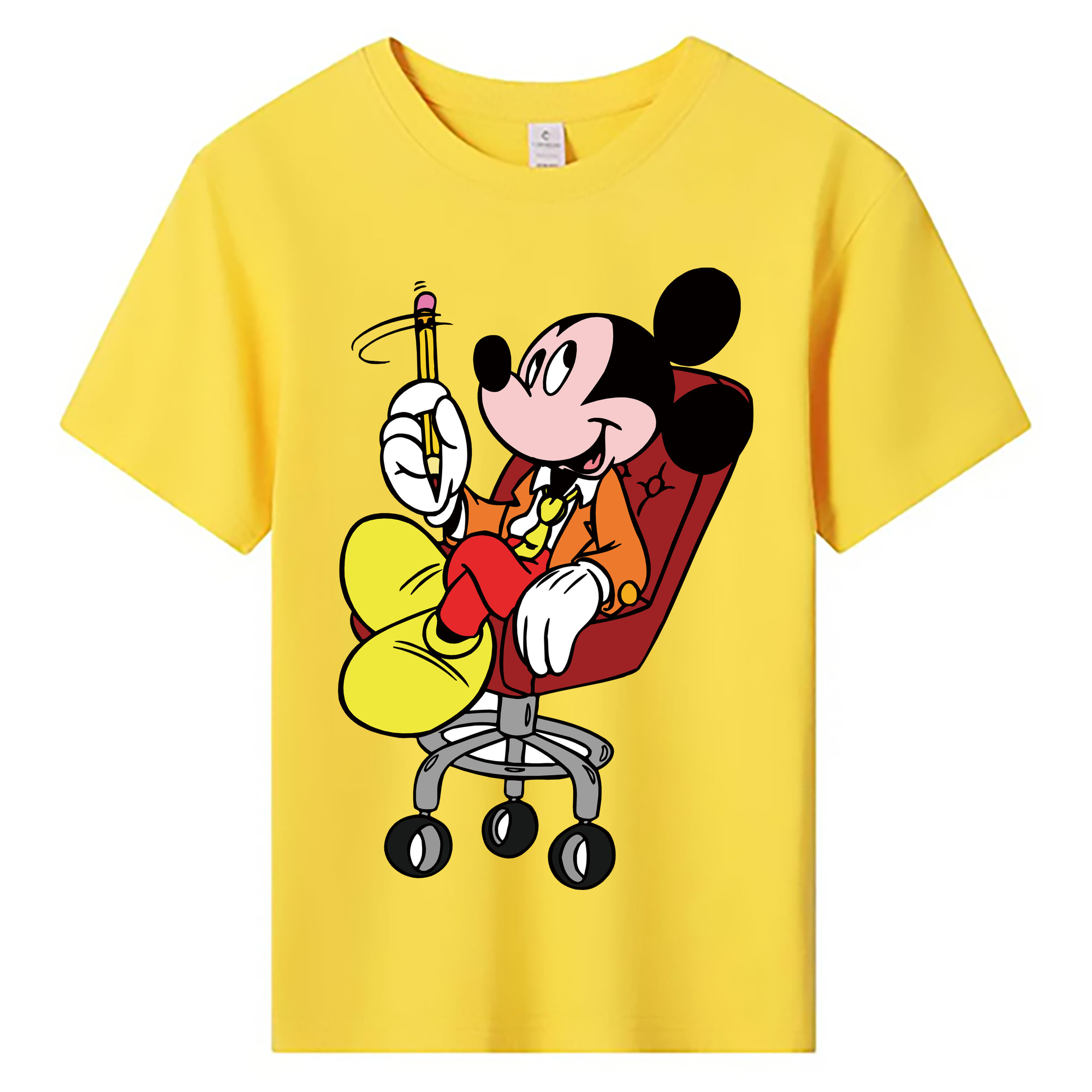 ミッキーマウス Mickey Mouse 綿100％キッズTシャツ（フロントプリント）