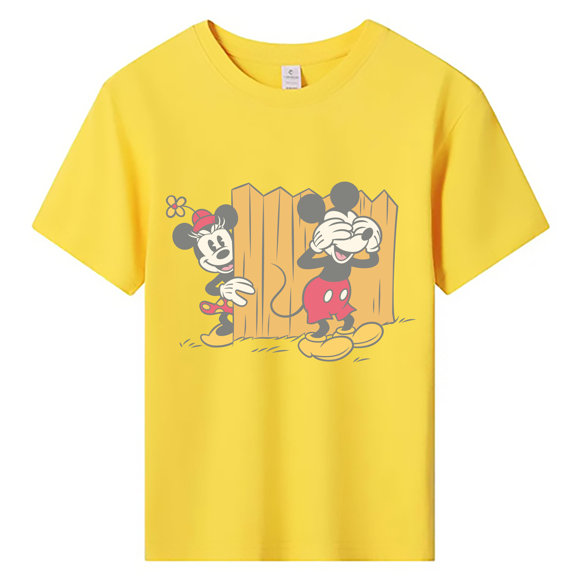 ミッキーマウス Mickey Mouse 綿100％キッズTシャツ（フロントプリント）