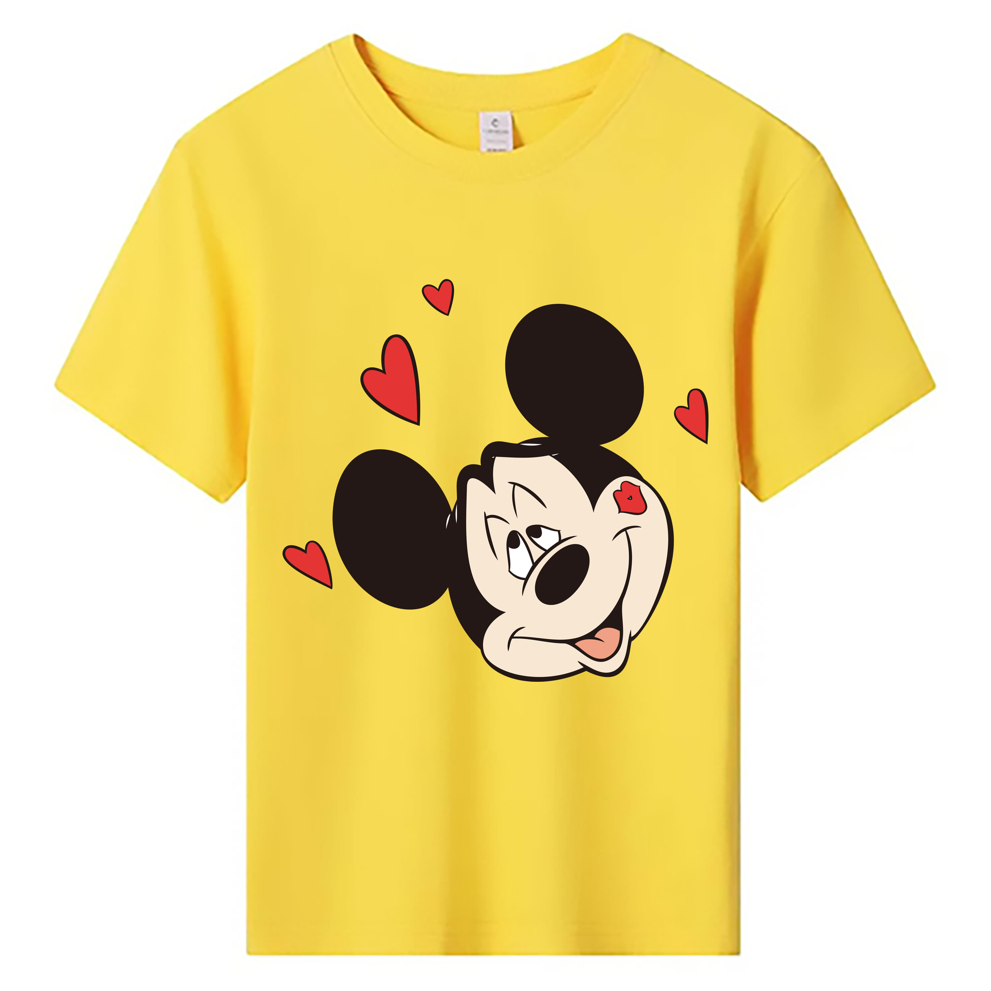ミッキーマウス Mickey Mouse 綿100％キッズTシャツ（フロントプリント）