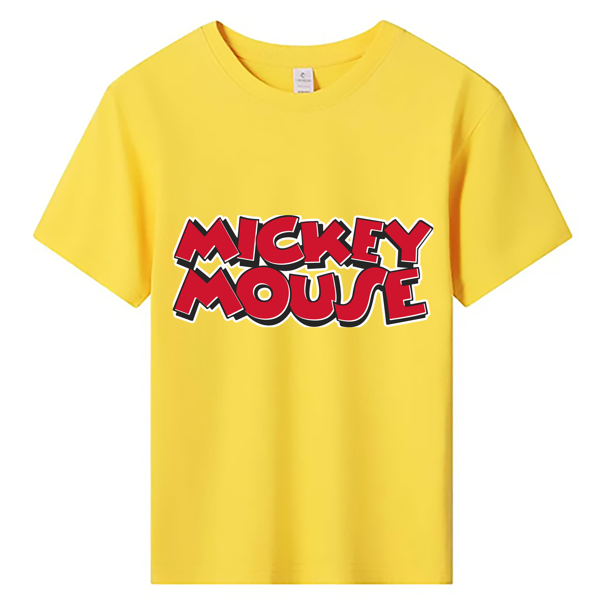 ミッキーマウス Mickey Mouse 綿100％キッズTシャツ（フロントプリント）