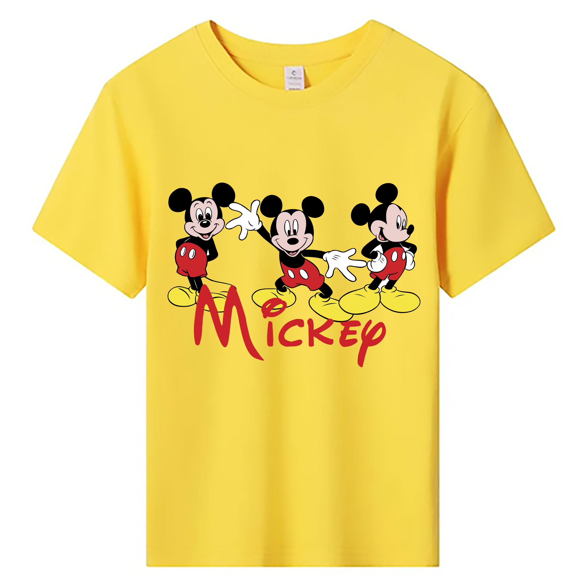 ミッキーマウス Mickey Mouse 綿100％キッズTシャツ（フロントプリント）
