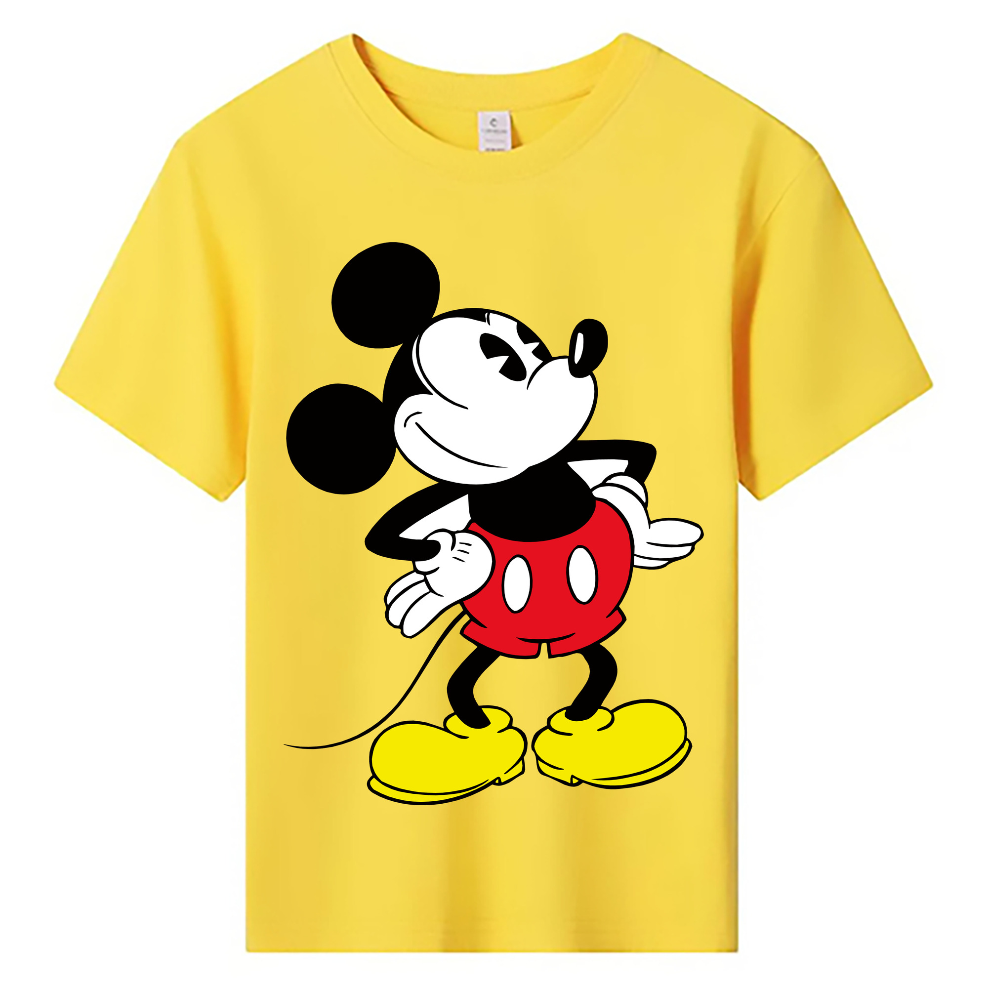 ミッキーマウス Mickey Mouse 綿100％キッズTシャツ（フロントプリント）