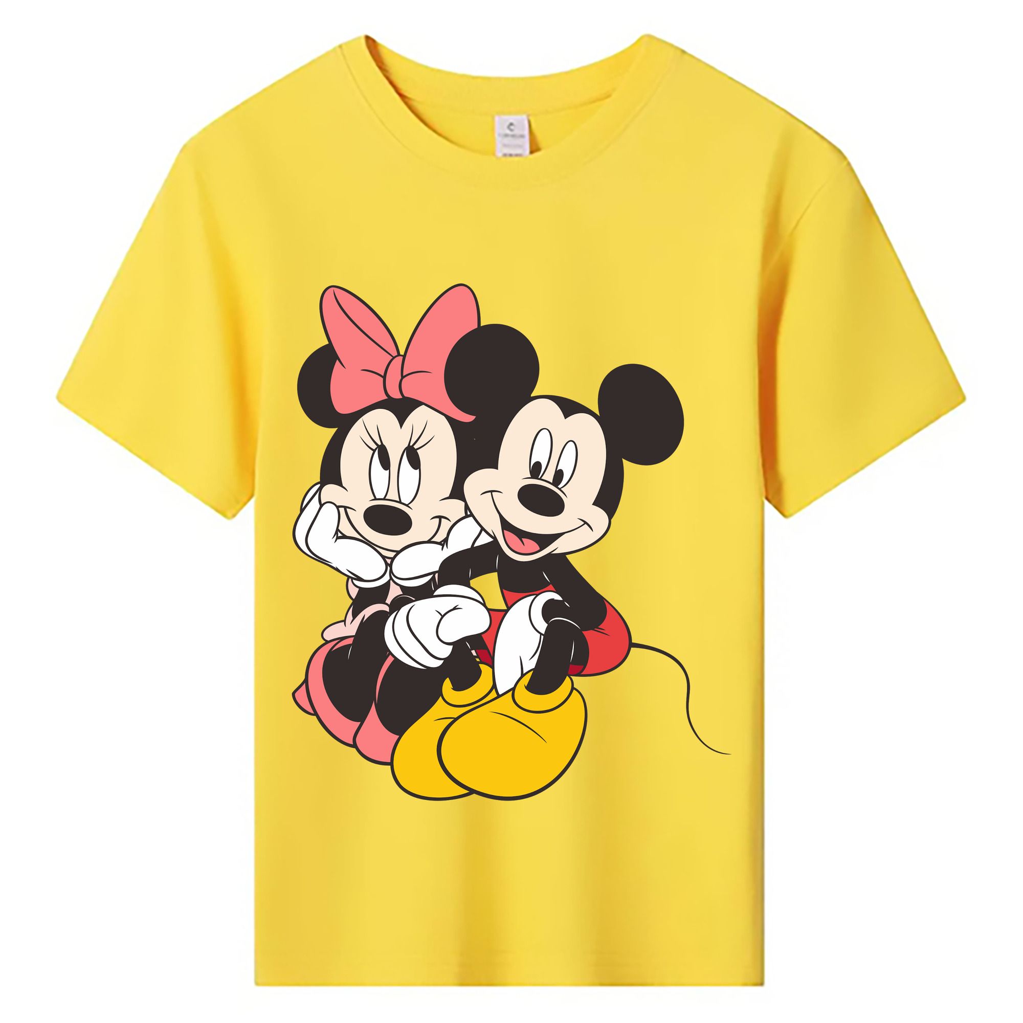 ミッキーマウス Mickey Mouse 綿100％キッズTシャツ（フロントプリント）