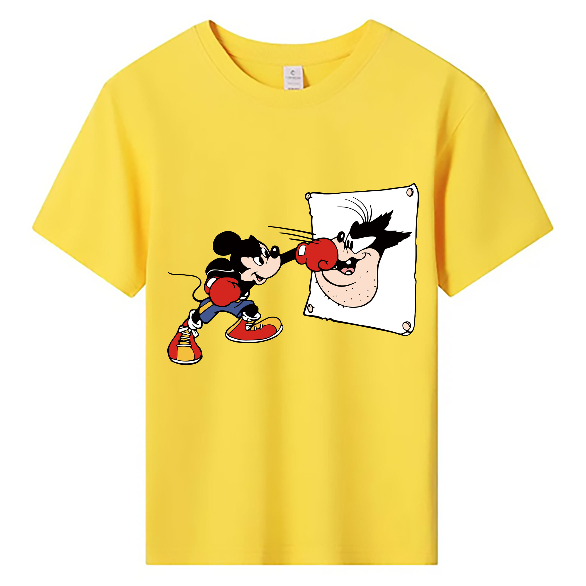 ミッキーマウス Mickey Mouse 綿100％キッズTシャツ（フロントプリント）