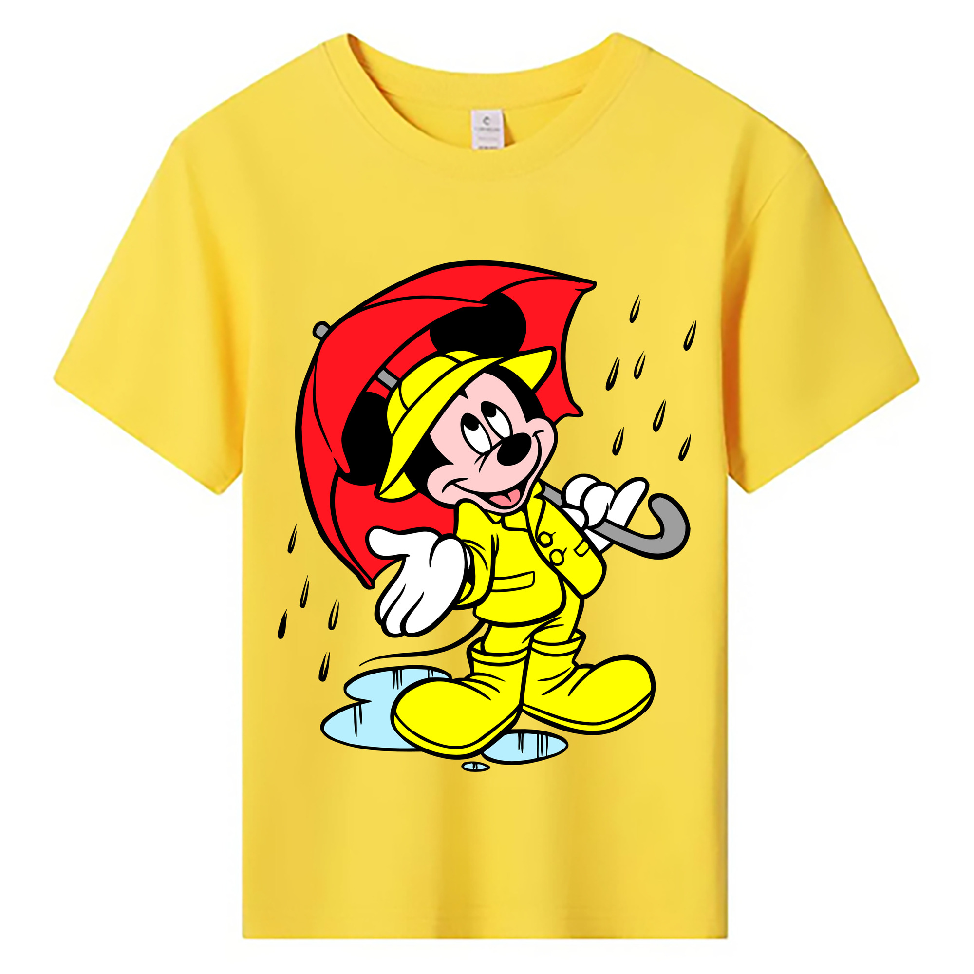 ミッキーマウス Mickey Mouse 綿100％キッズTシャツ（フロントプリント）