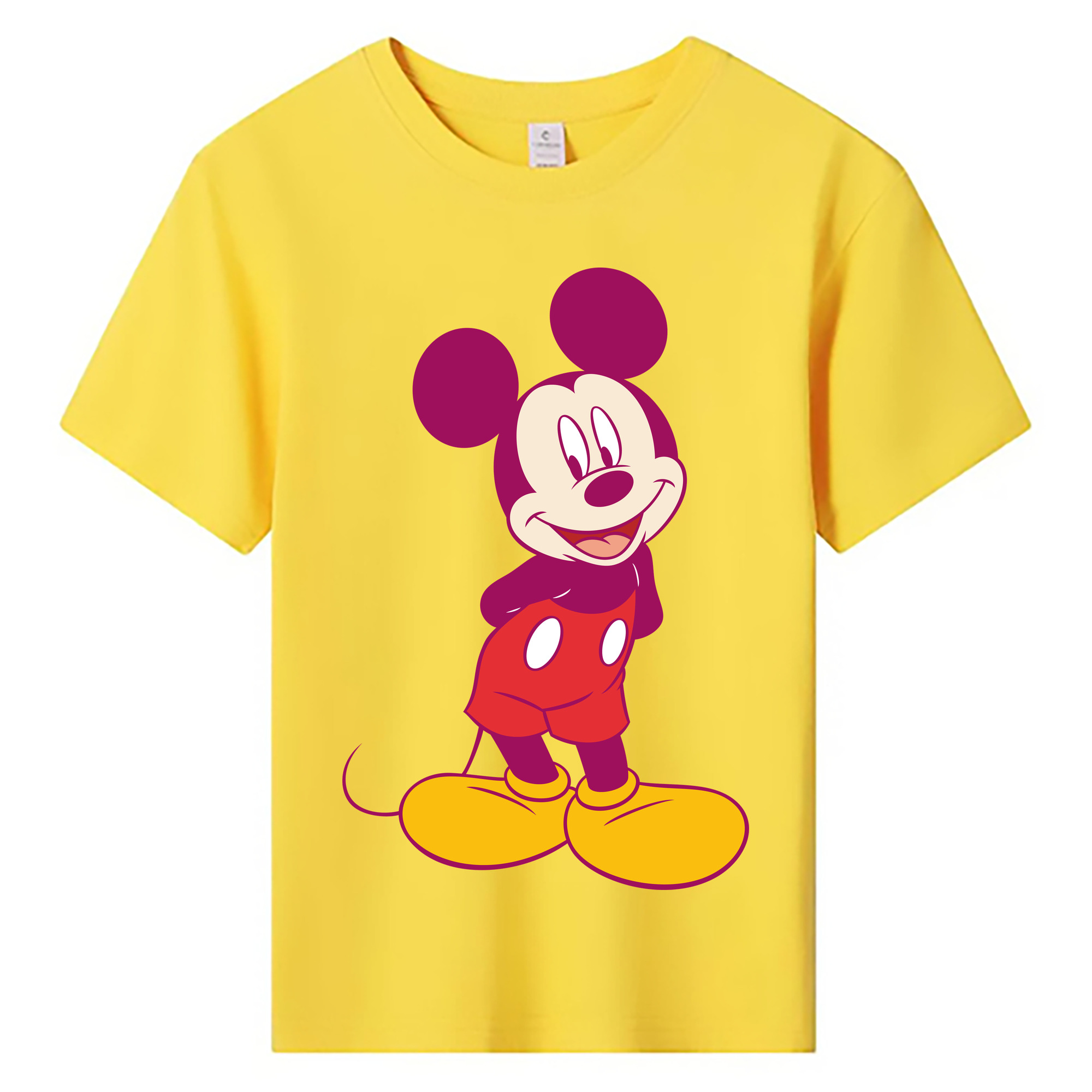 ミッキーマウス Mickey Mouse 綿100％キッズTシャツ（フロントプリント）