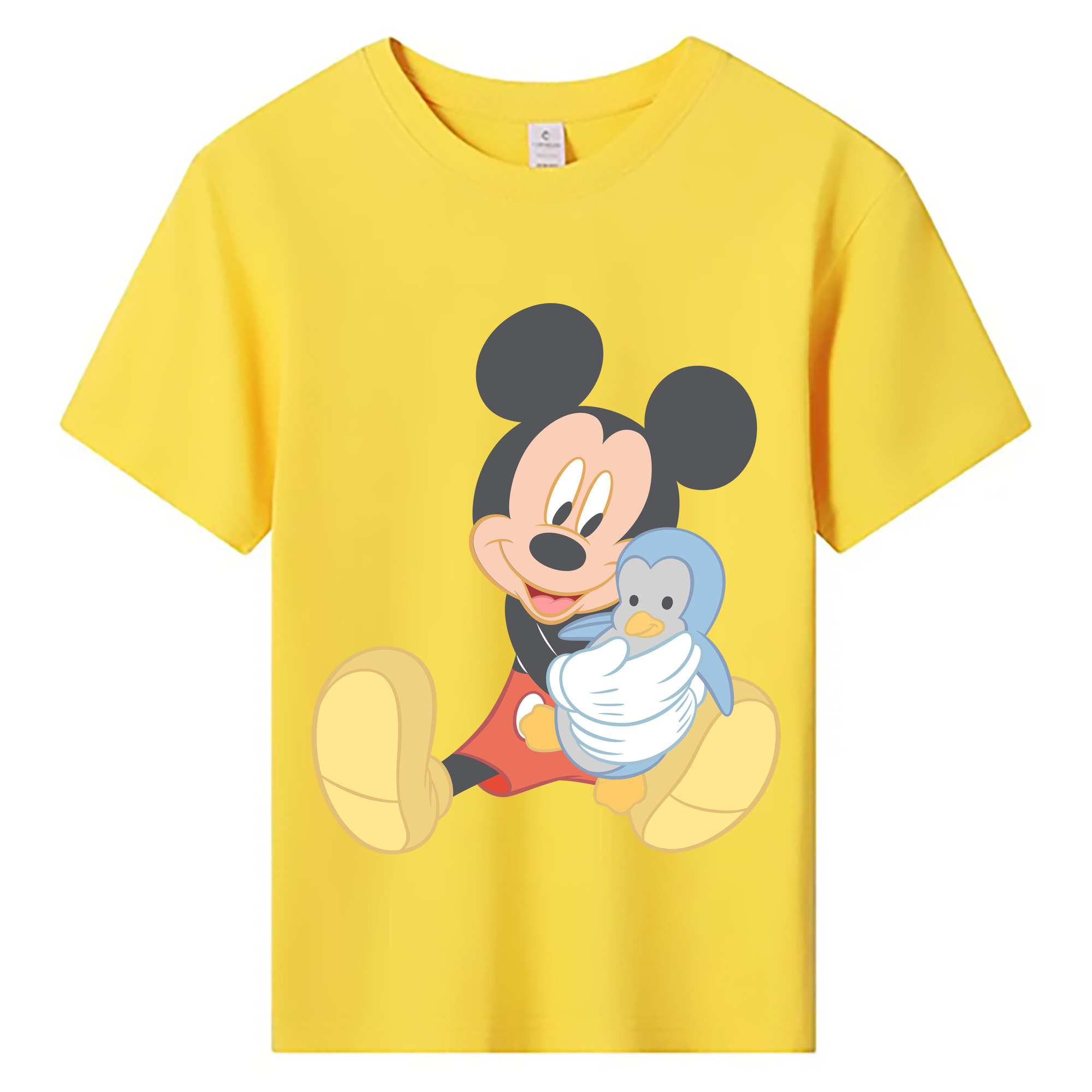 ミッキーマウス Mickey Mouse 綿100％キッズTシャツ（フロントプリント）