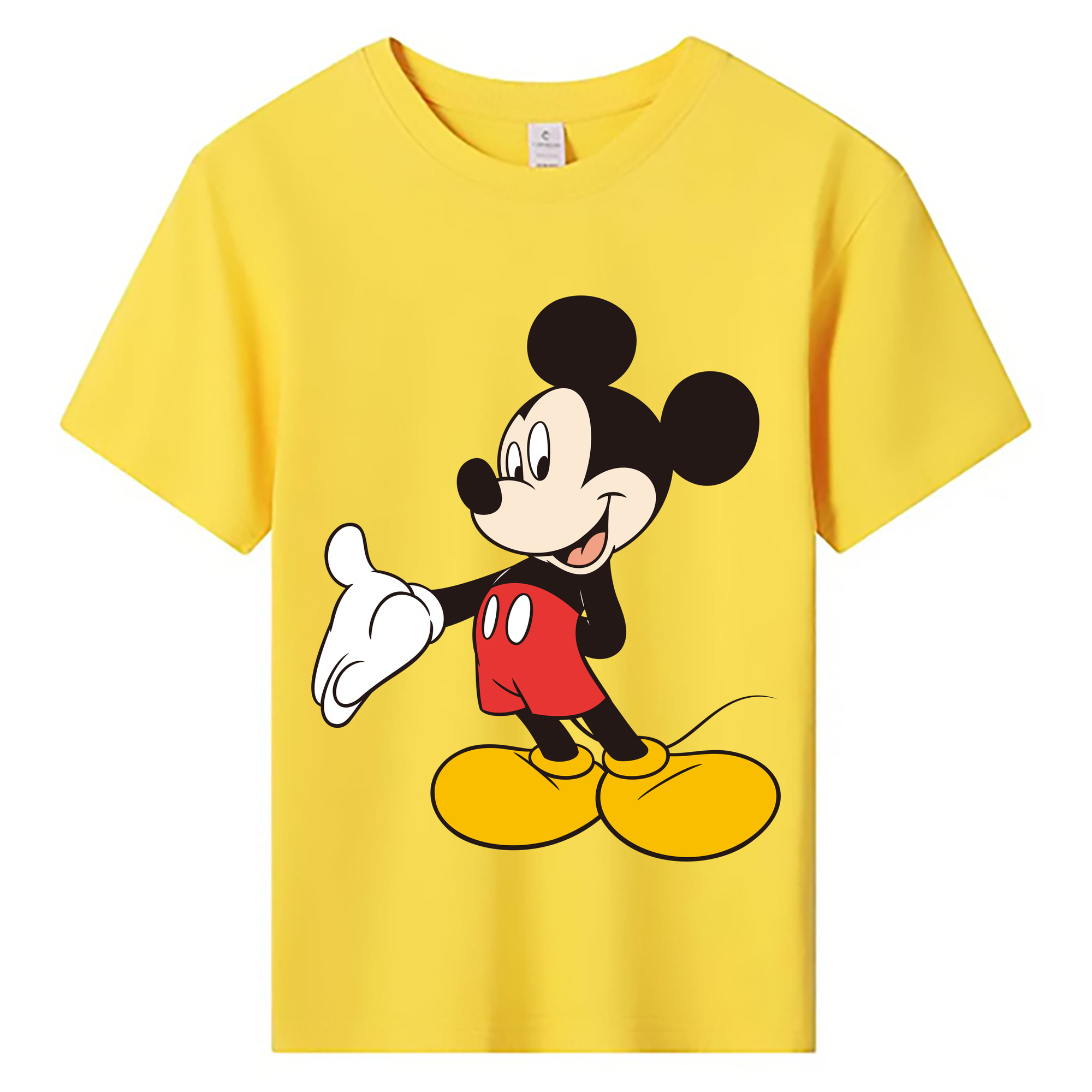 ミッキーマウス Mickey Mouse 綿100％キッズTシャツ（フロントプリント）