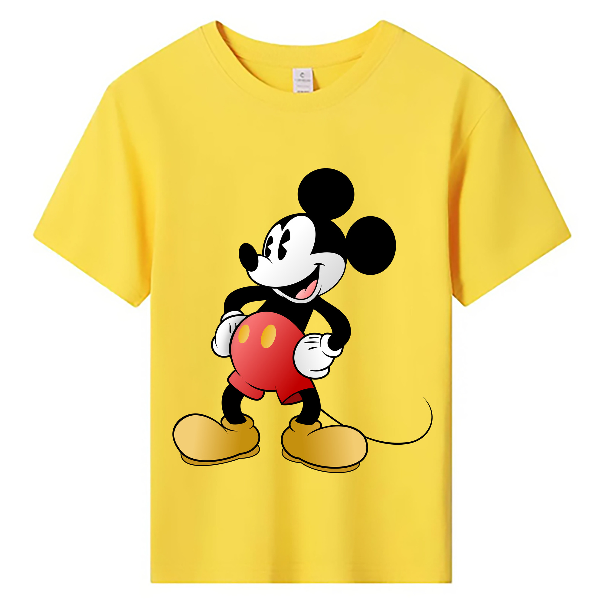 ミッキーマウス Mickey Mouse 綿100％キッズTシャツ（フロントプリント）