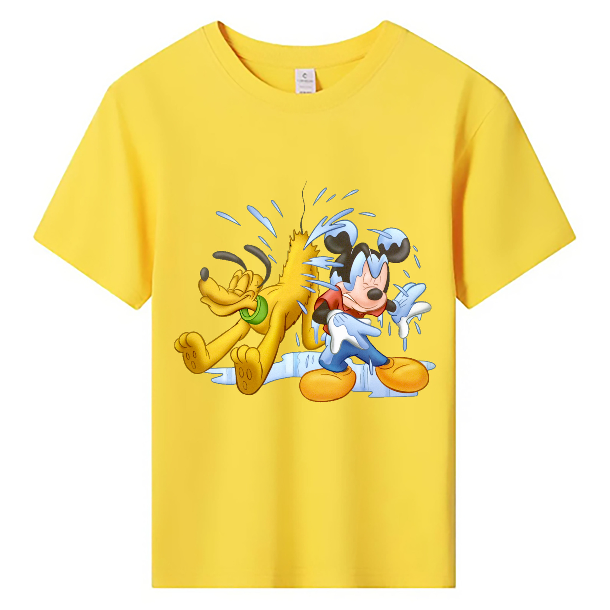 ミッキーマウス Mickey Mouse 綿100％キッズTシャツ（フロントプリント）