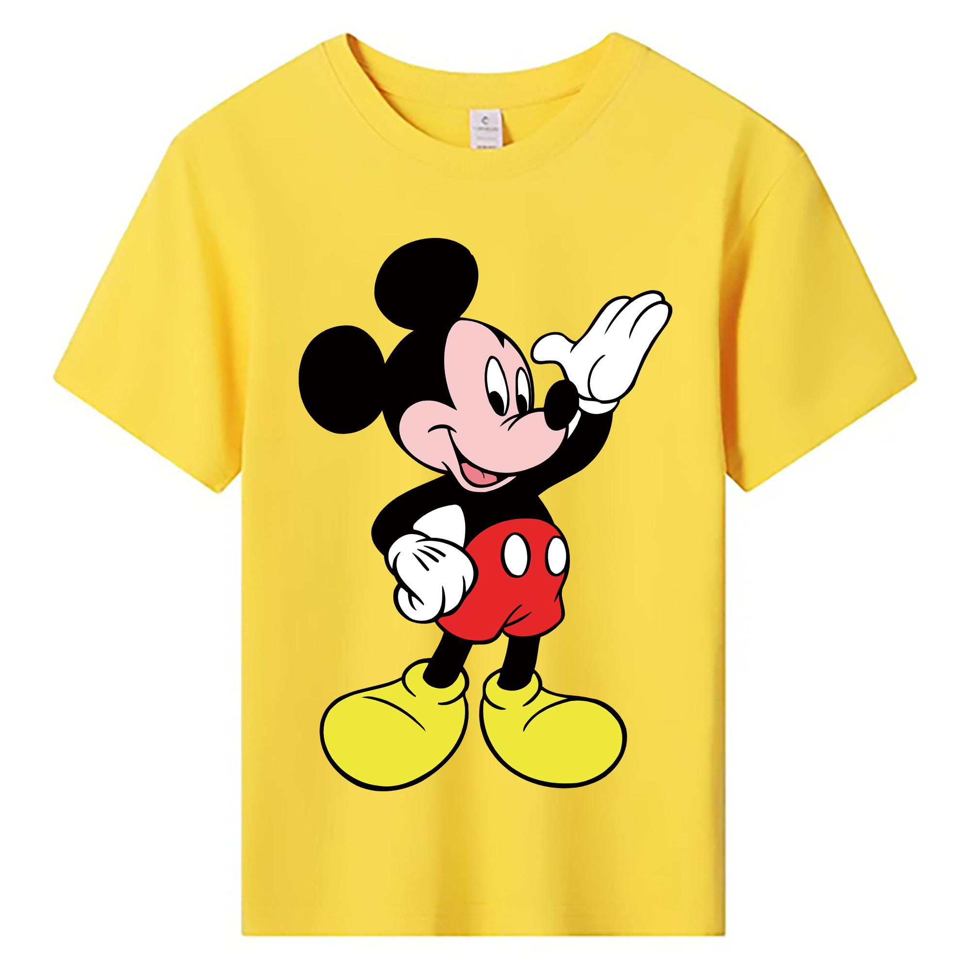 ミッキーマウス Mickey Mouse 綿100％キッズTシャツ（フロントプリント）