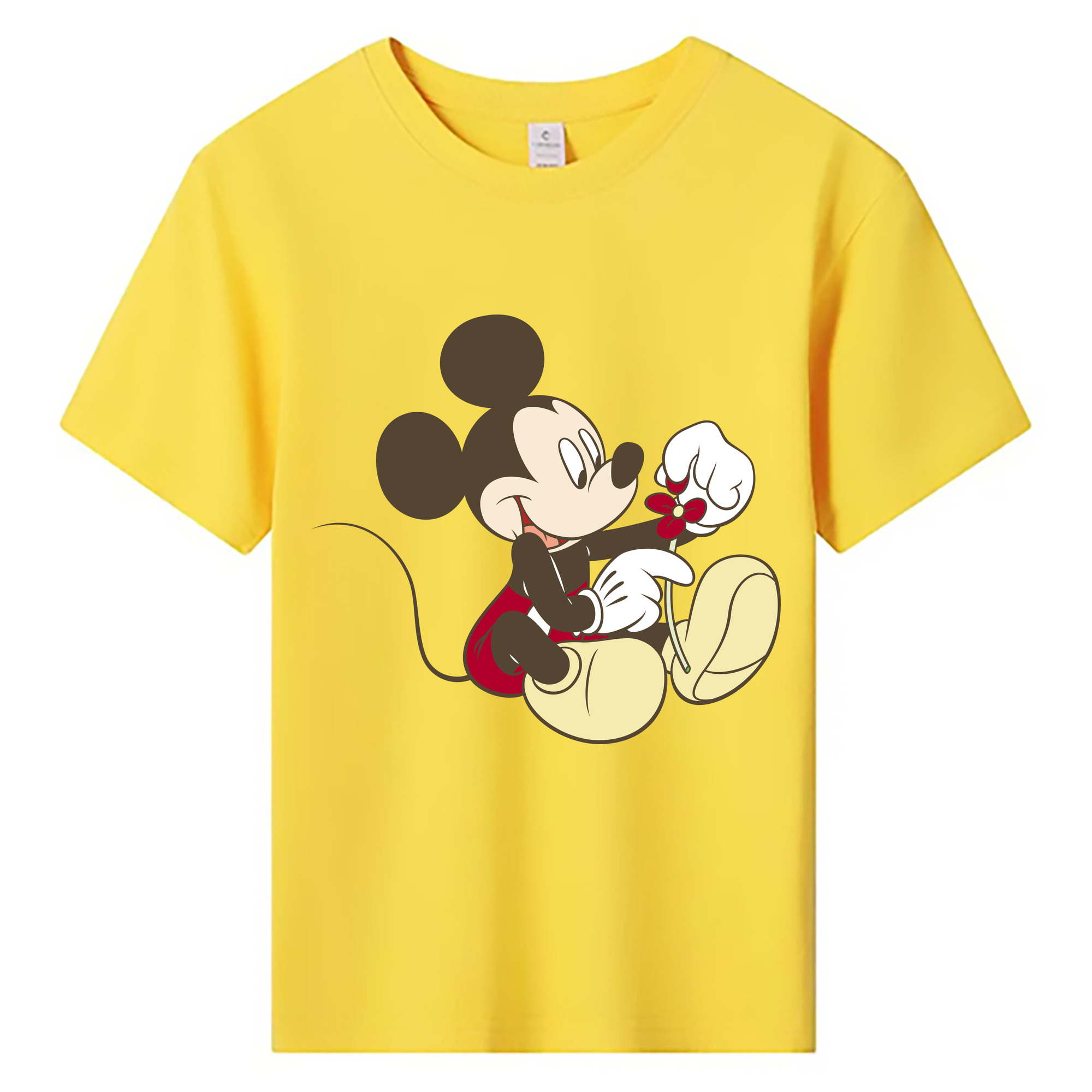 ミッキーマウス Mickey Mouse 綿100％キッズTシャツ（フロントプリント）