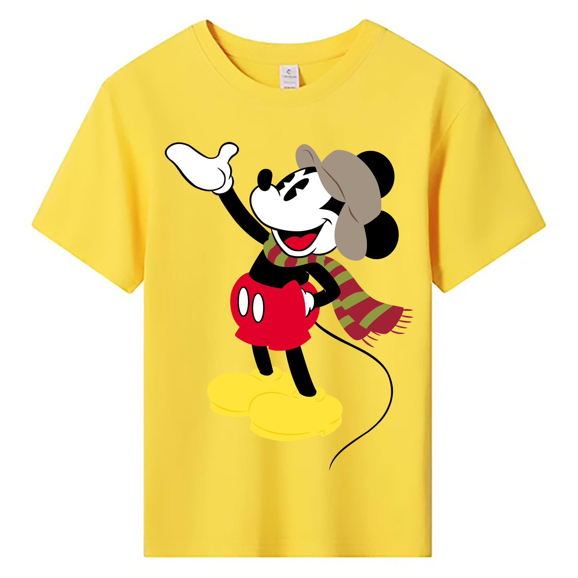 ミッキーマウス Mickey Mouse 綿100％キッズTシャツ（フロントプリント）