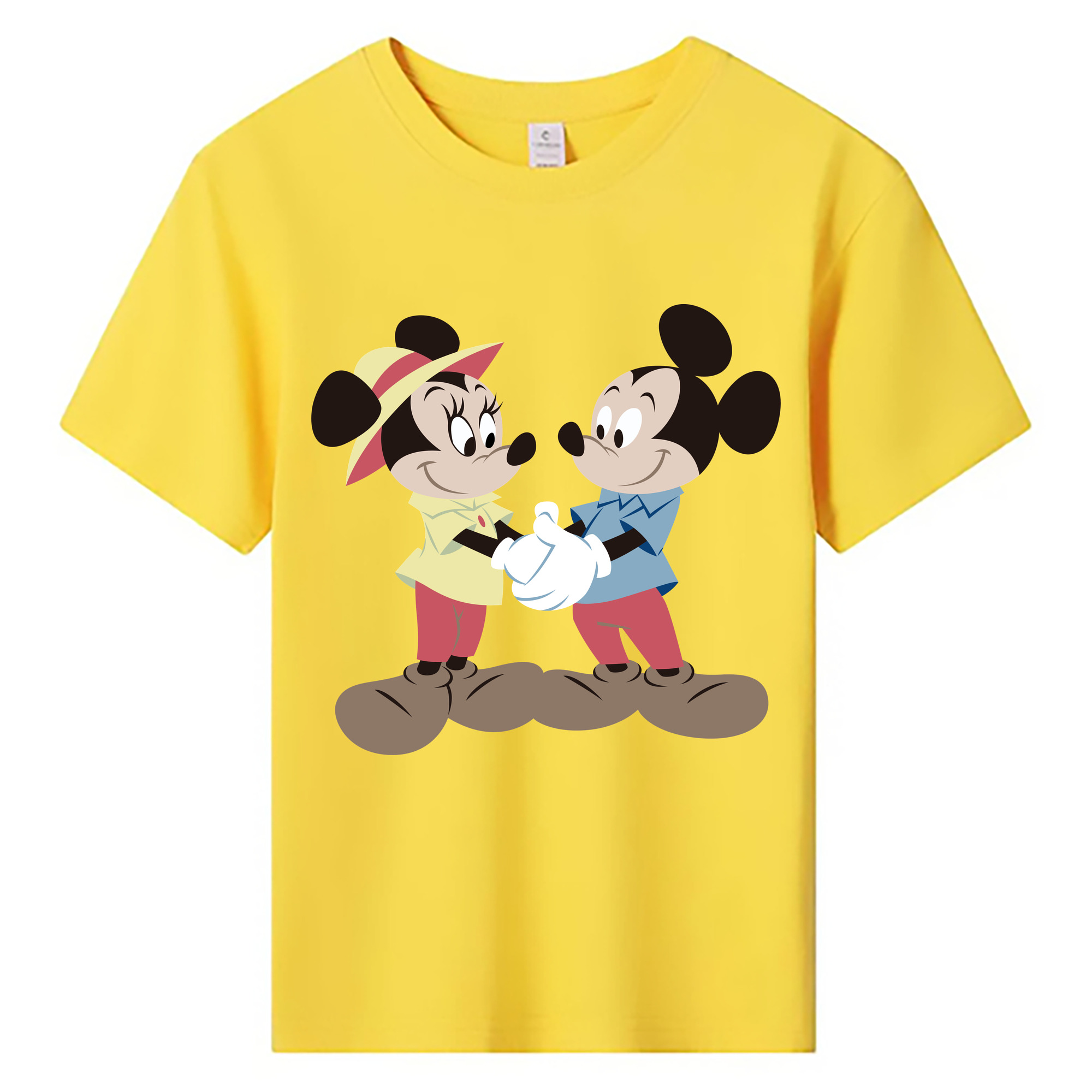 ミッキーマウス Mickey Mouse 綿100％キッズTシャツ（フロントプリント）