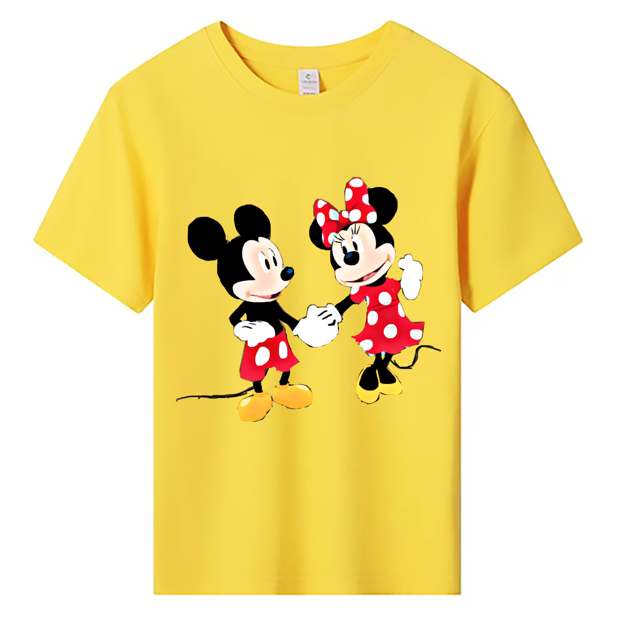 ミッキーマウス Mickey Mouse 綿100％キッズTシャツ（フロントプリント）