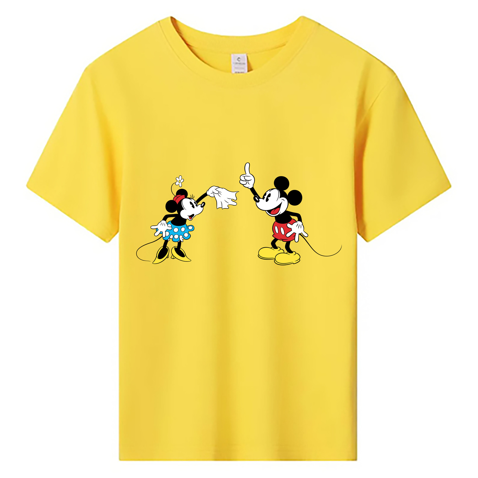 ミッキーマウス Mickey Mouse 綿100％キッズTシャツ（フロントプリント）