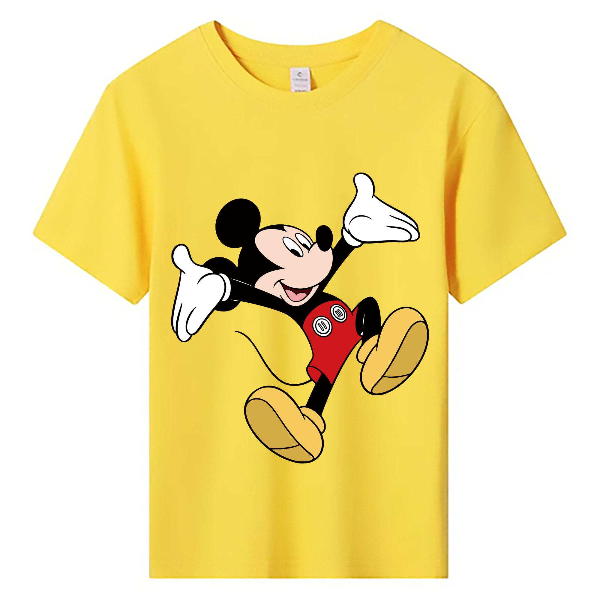 ミッキーマウス Mickey Mouse 綿100％キッズTシャツ（フロントプリント）