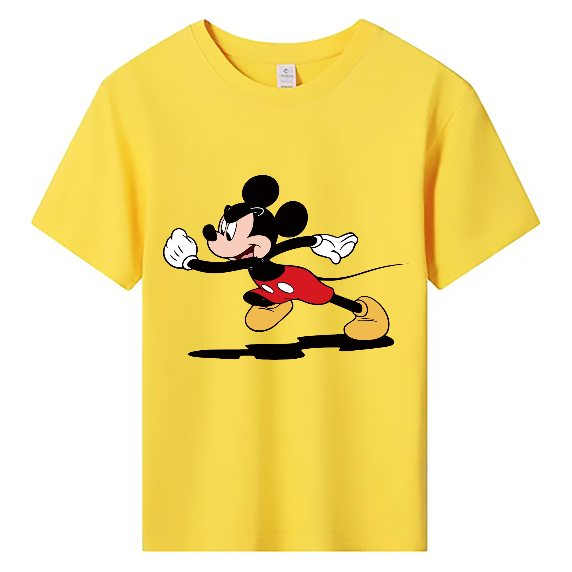 ミッキーマウス Mickey Mouse 綿100％キッズTシャツ（フロントプリント）