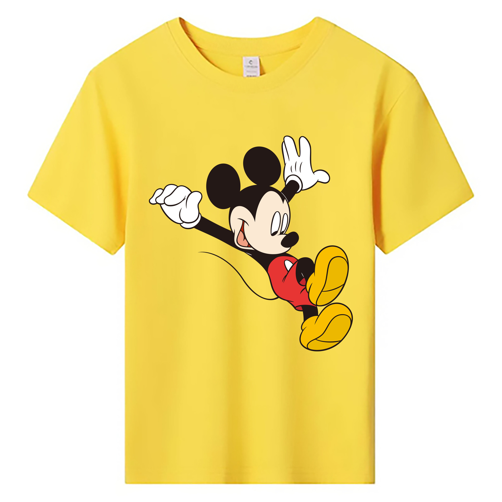 ミッキーマウス Mickey Mouse 綿100％キッズTシャツ（フロントプリント）
