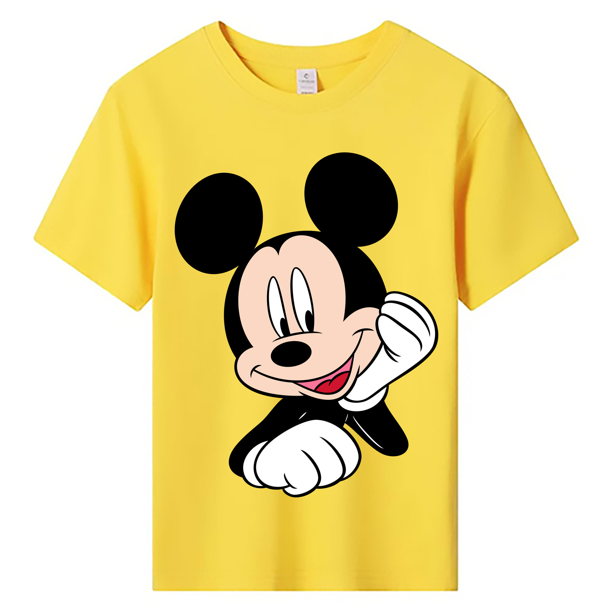 ミッキーマウス Mickey Mouse 綿100％キッズTシャツ（フロントプリント）