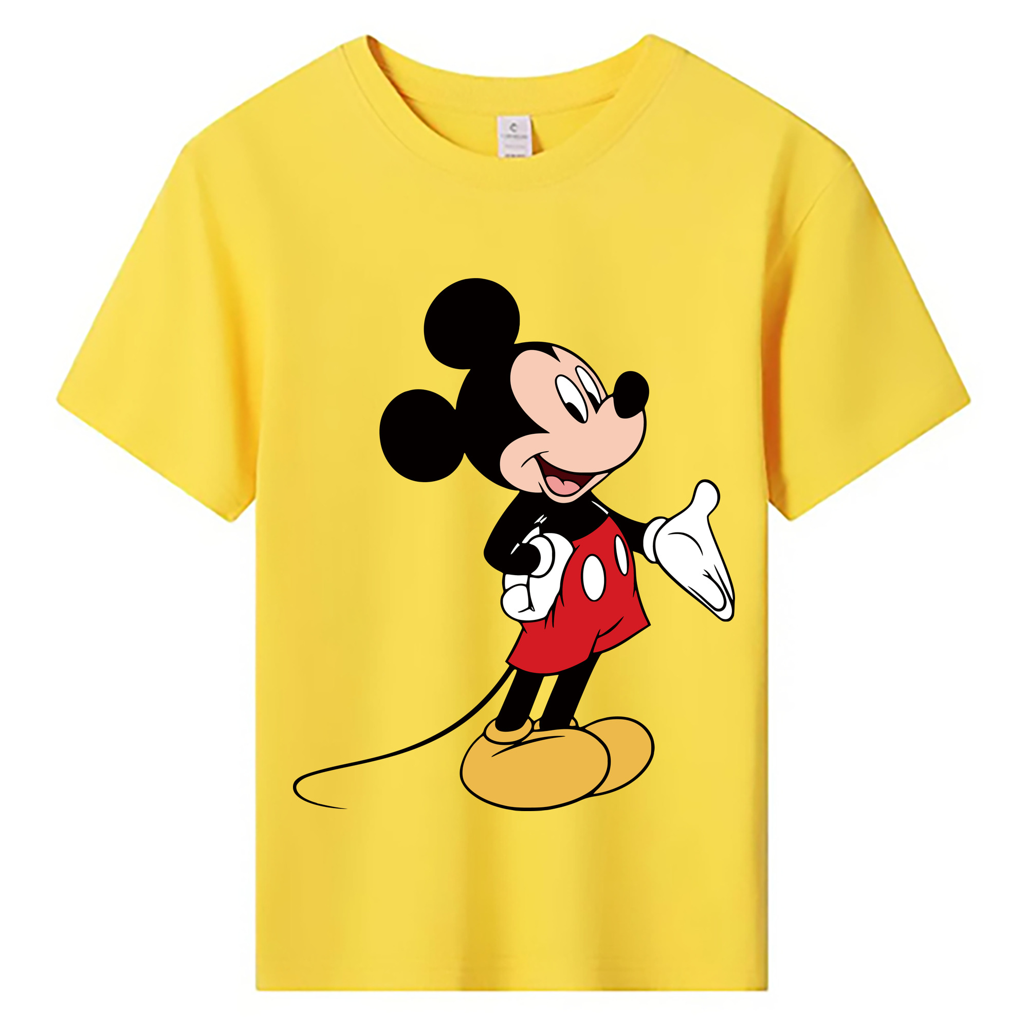 ミッキーマウス Mickey Mouse 綿100％キッズTシャツ（フロントプリント）