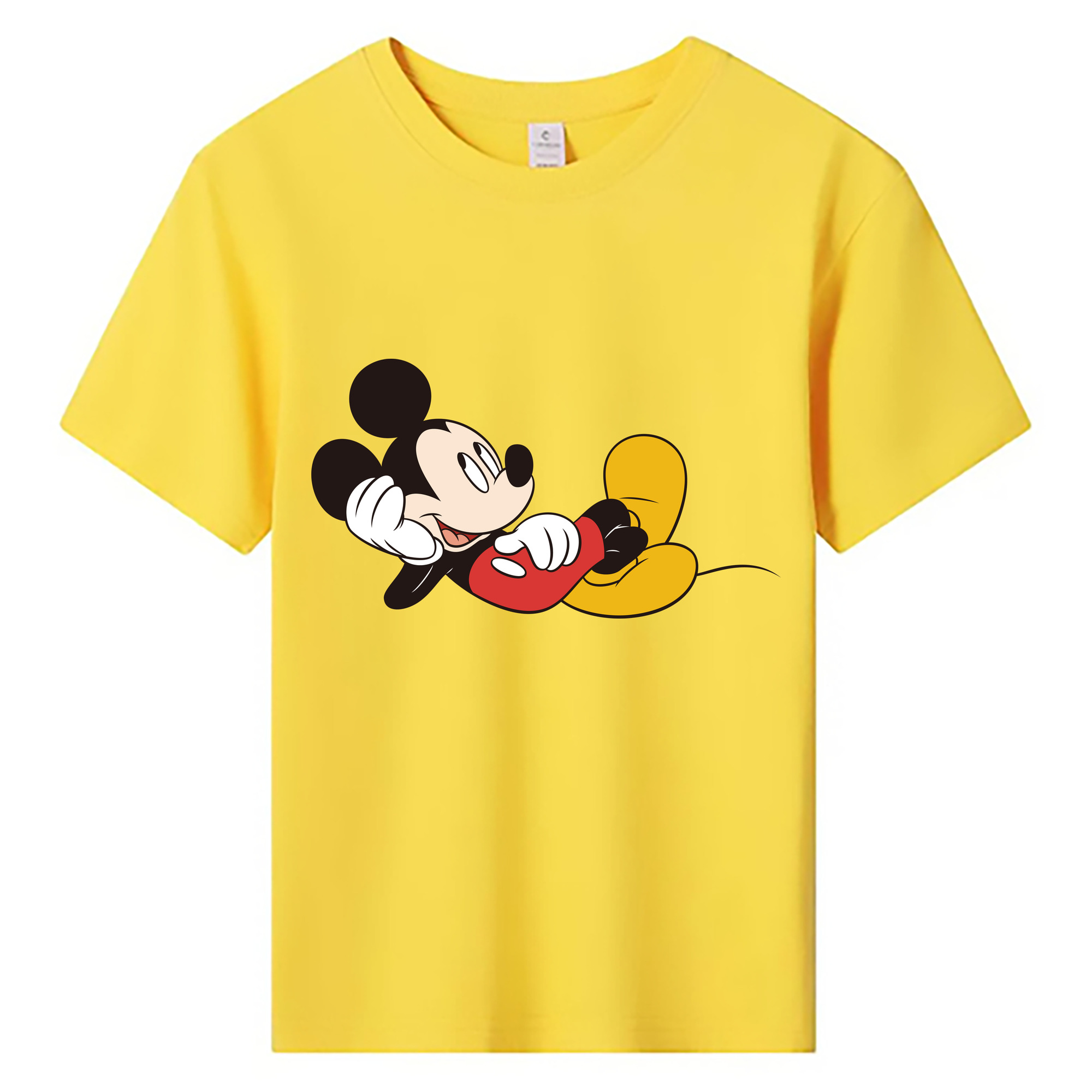 ミッキーマウス Mickey Mouse 綿100％キッズTシャツ（フロントプリント）