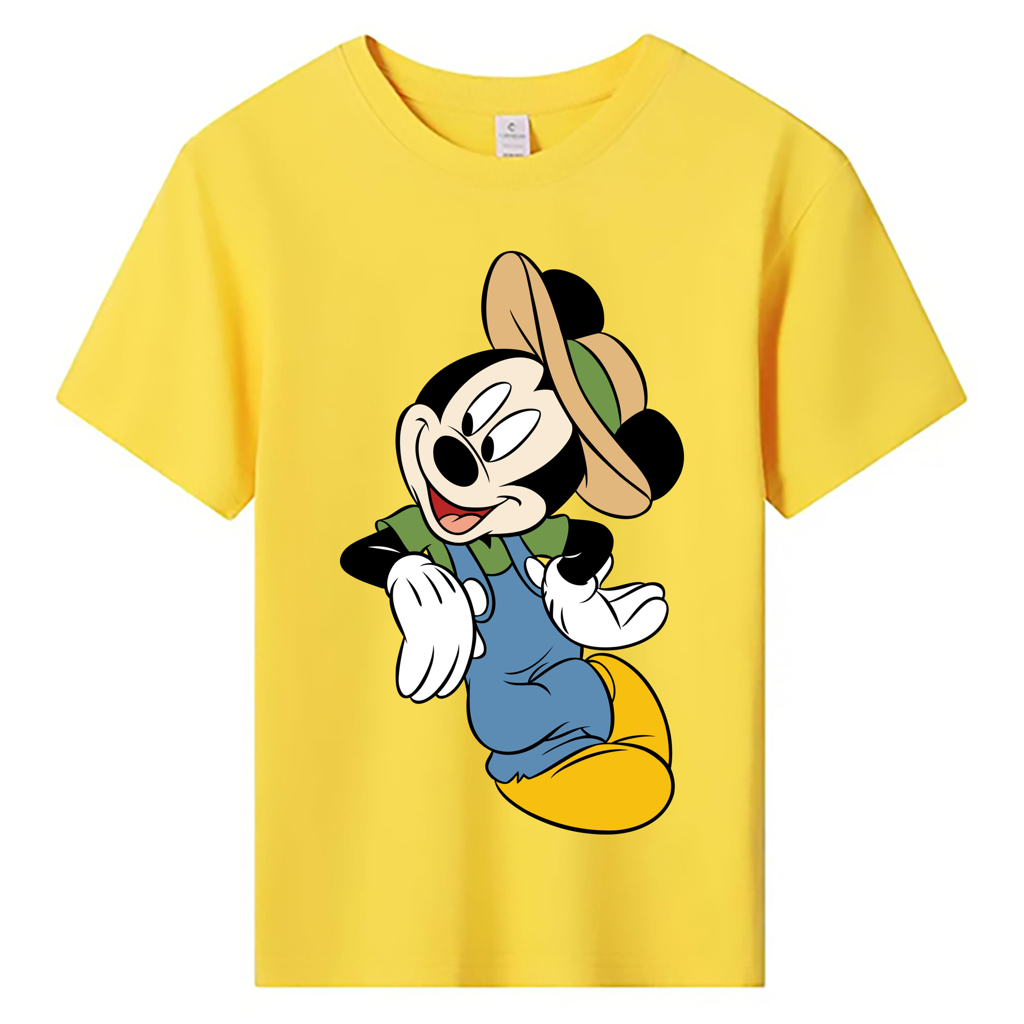 ミッキーマウス Mickey Mouse 綿100％キッズTシャツ（フロントプリント）