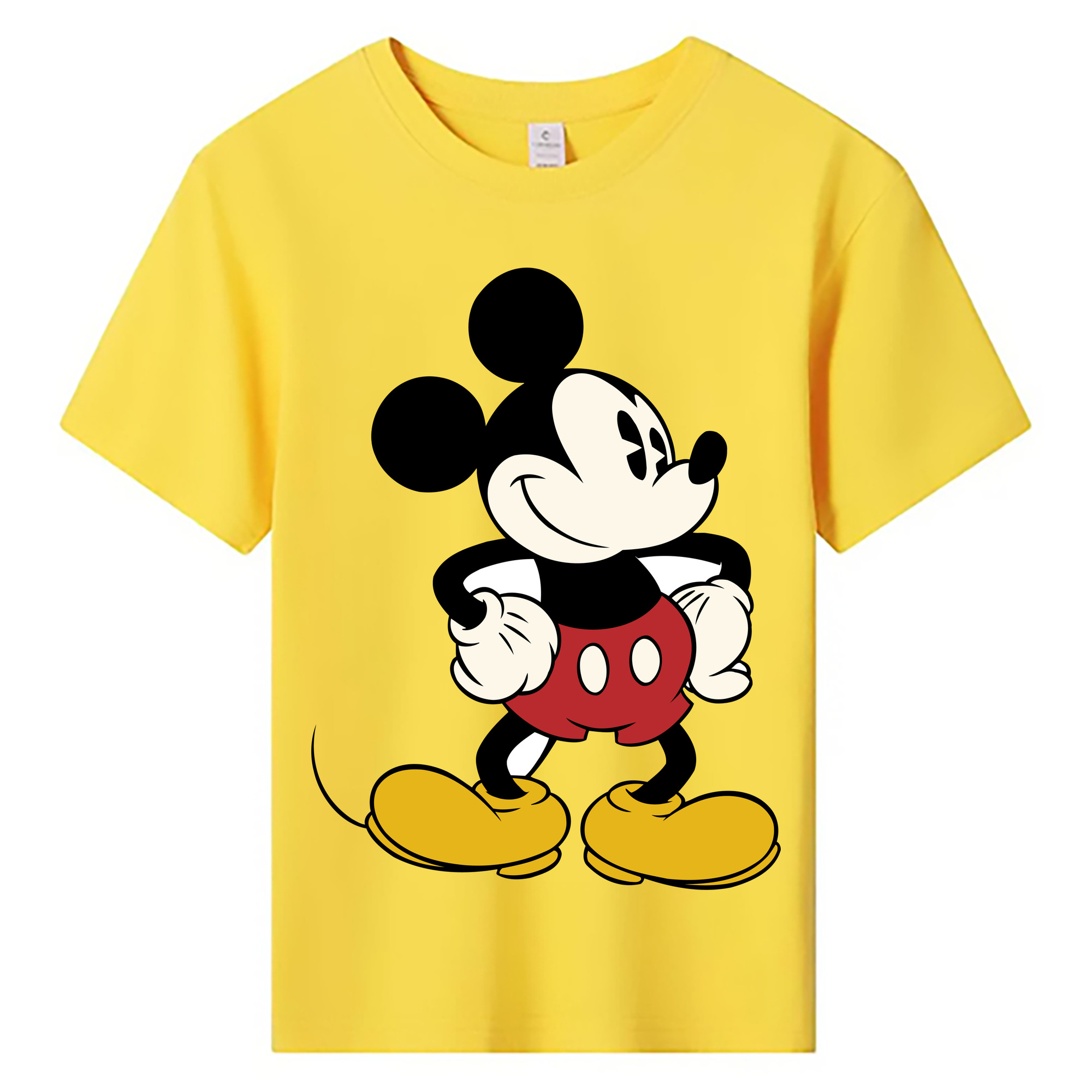 ミッキーマウス Mickey Mouse 綿100％キッズTシャツ（フロントプリント）