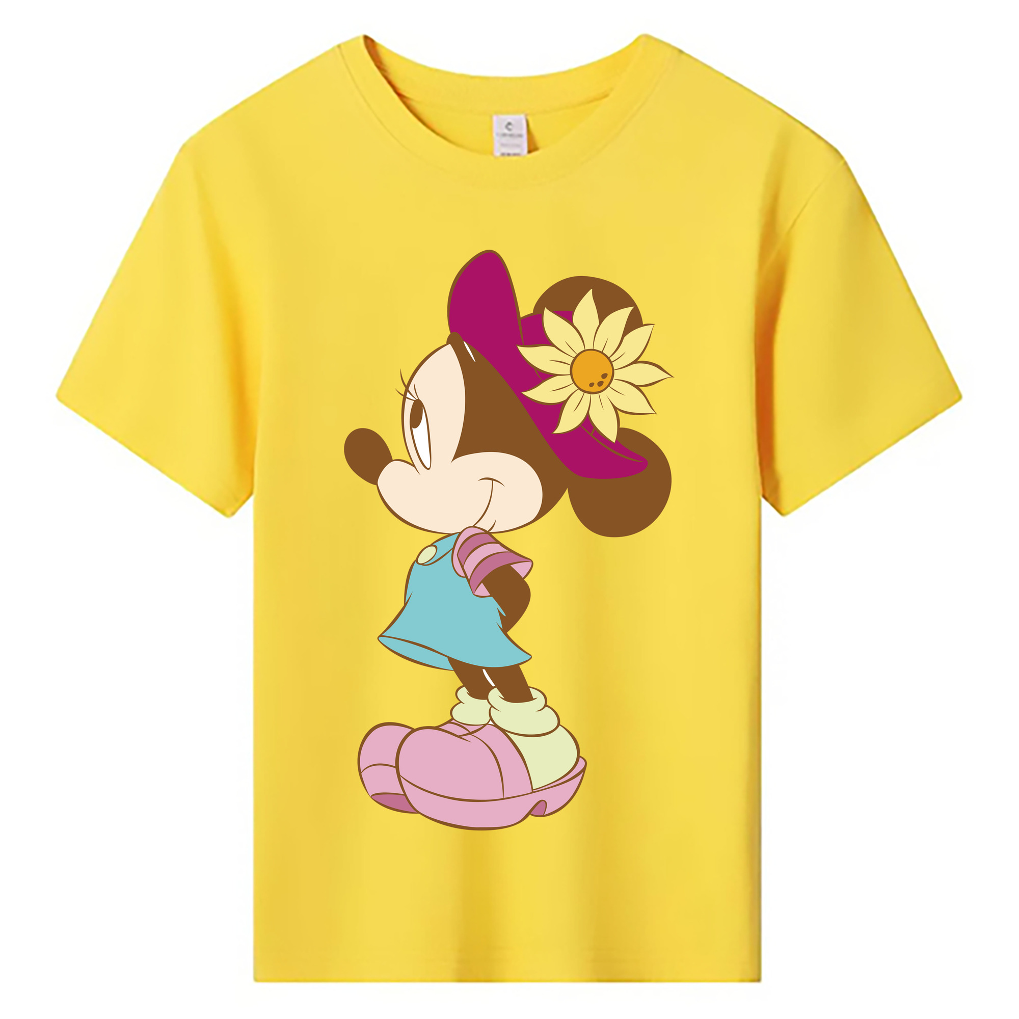 ミッキーマウス Mickey Mouse 綿100％キッズTシャツ（フロントプリント）