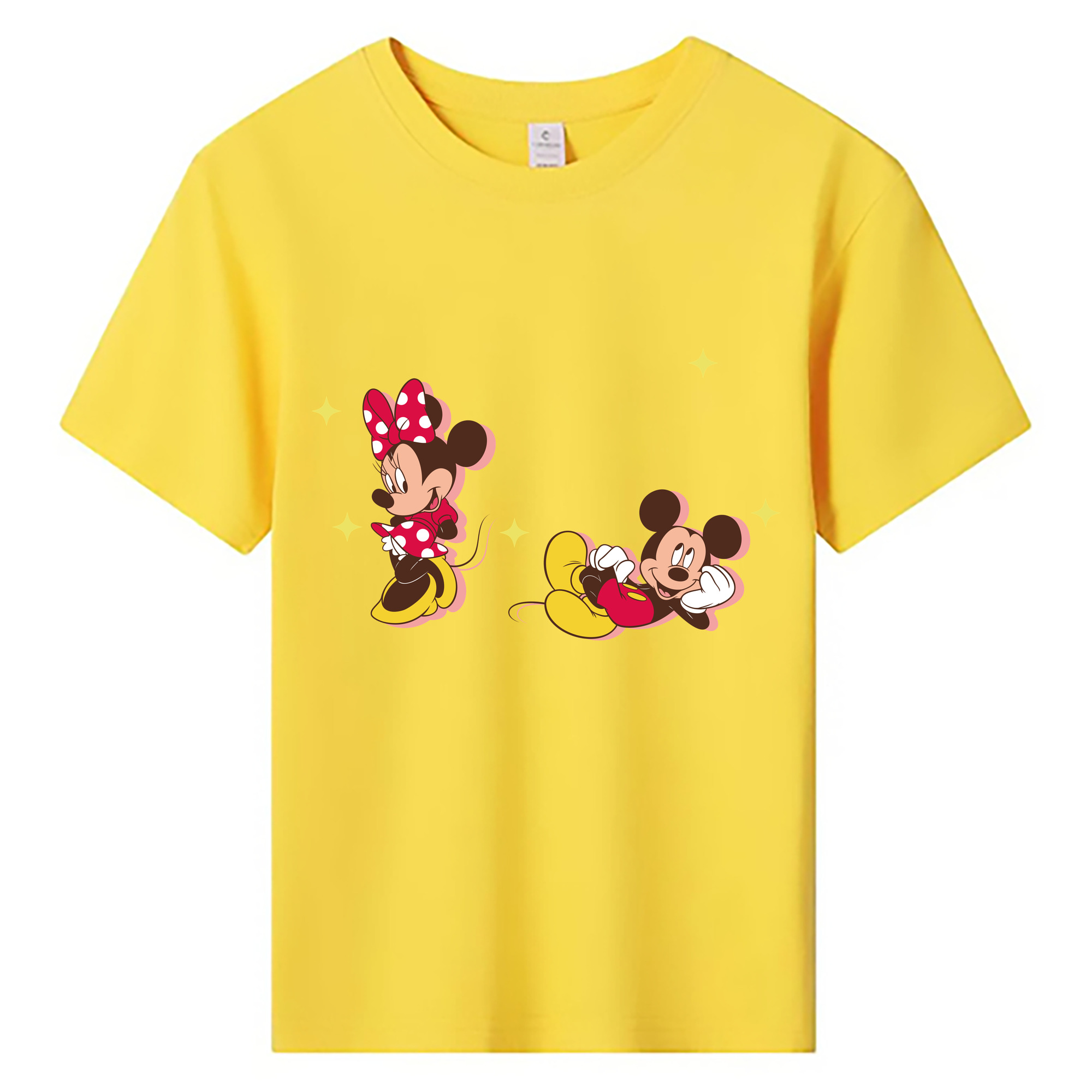 ミッキーマウス Mickey Mouse 綿100％キッズTシャツ（フロントプリント）