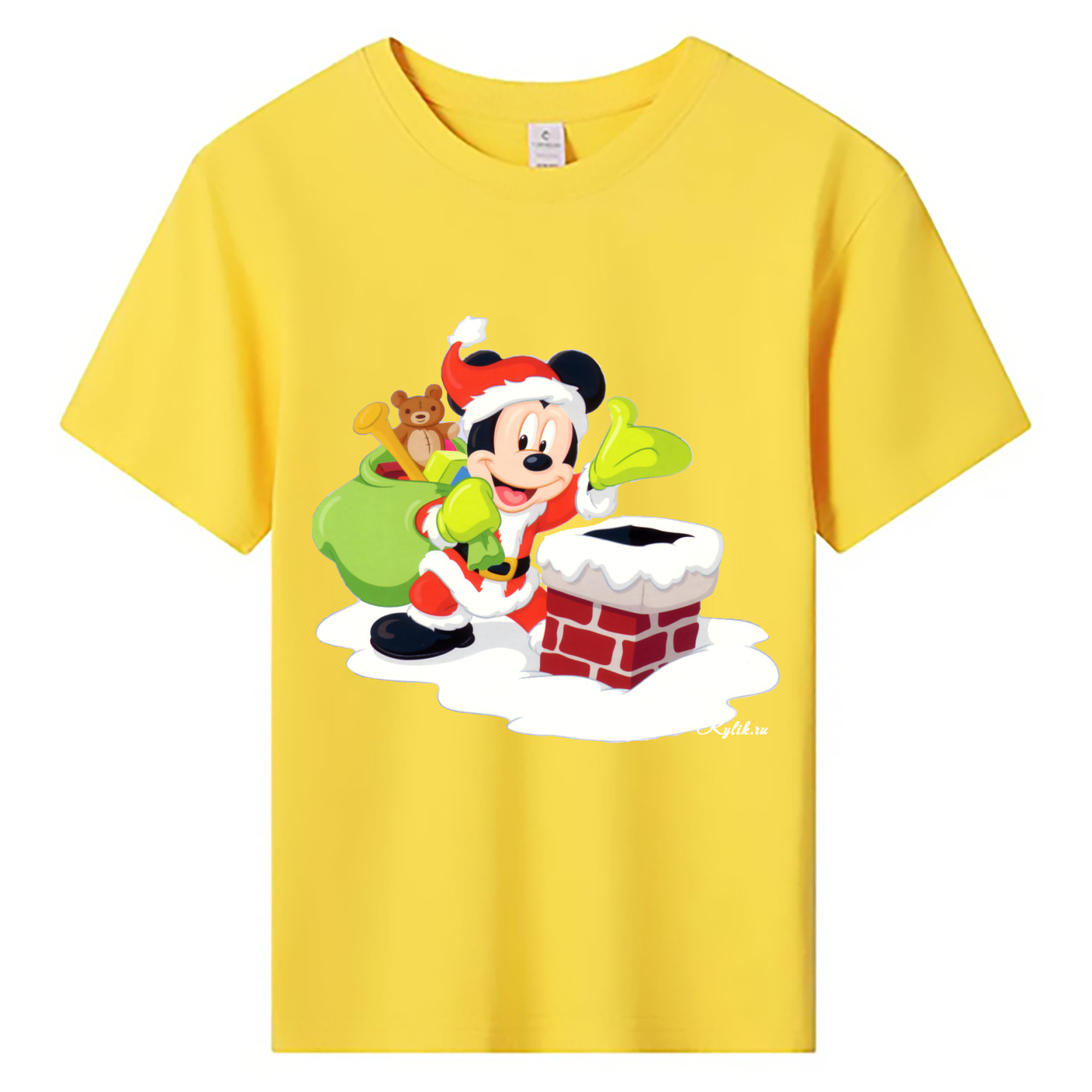 ミッキーマウス Mickey Mouse 綿100％キッズTシャツ（フロントプリント）