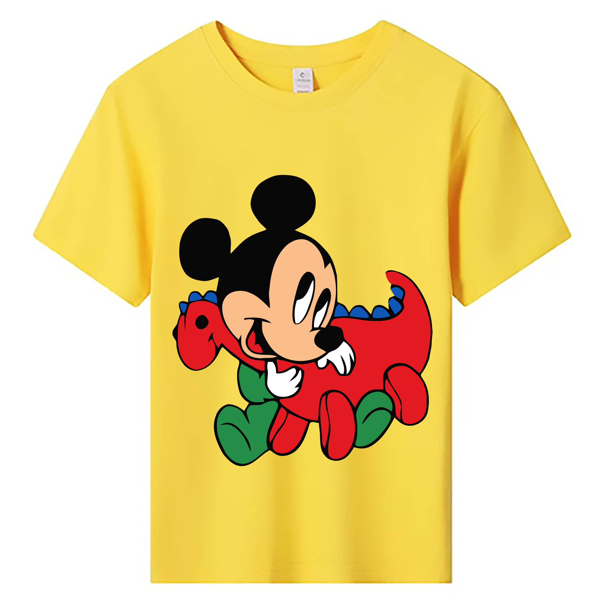 ミッキーマウス Mickey Mouse 綿100％キッズTシャツ（フロントプリント）