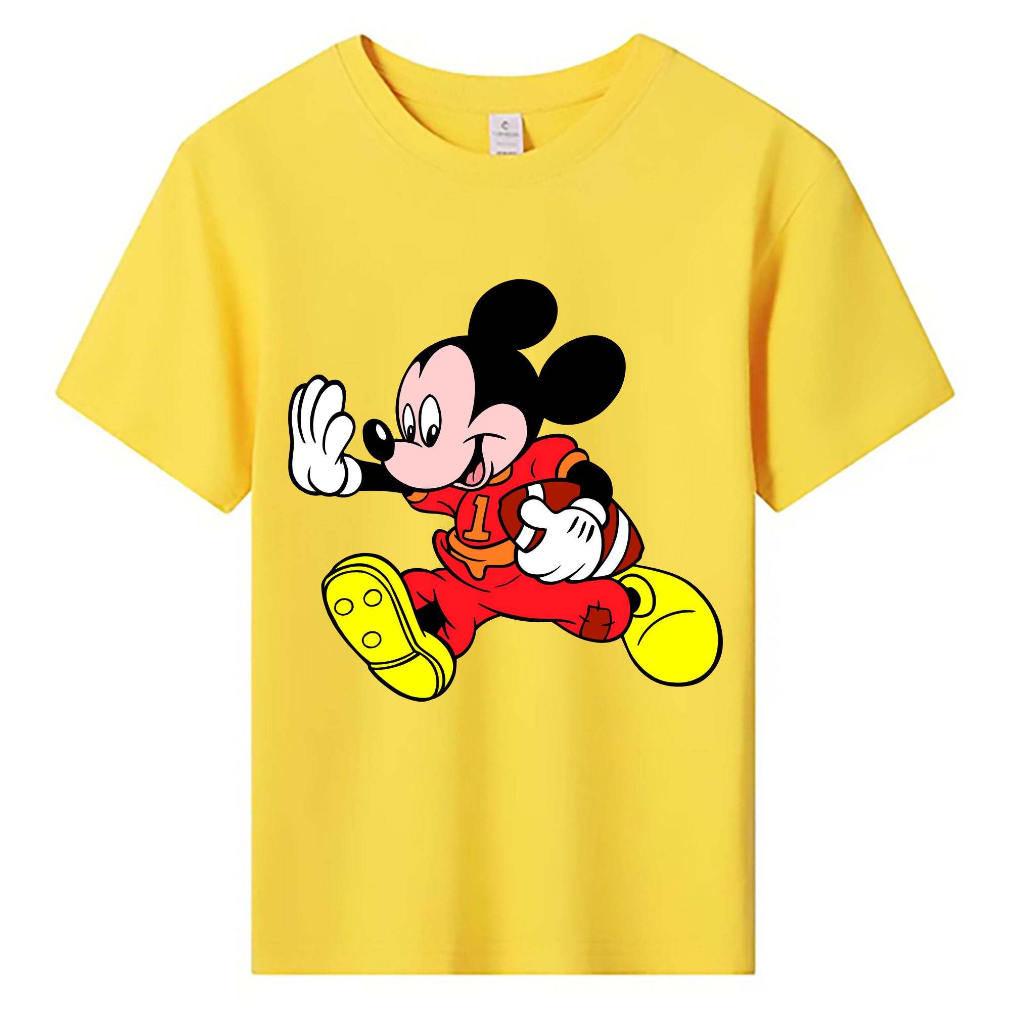 ミッキーマウス Mickey Mouse 綿100％キッズTシャツ（フロントプリント）