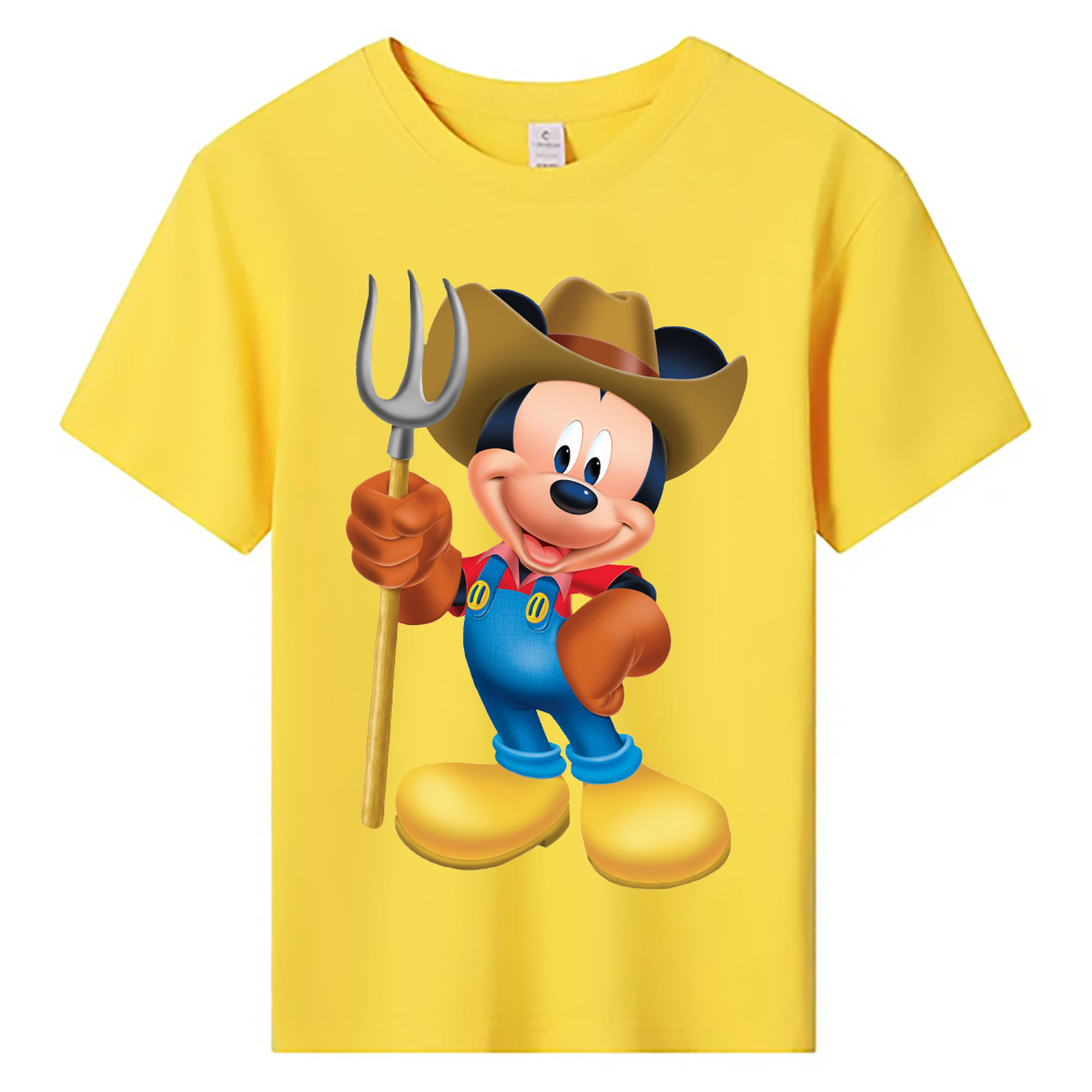 ミッキーマウス Mickey Mouse 綿100％キッズTシャツ（フロントプリント）