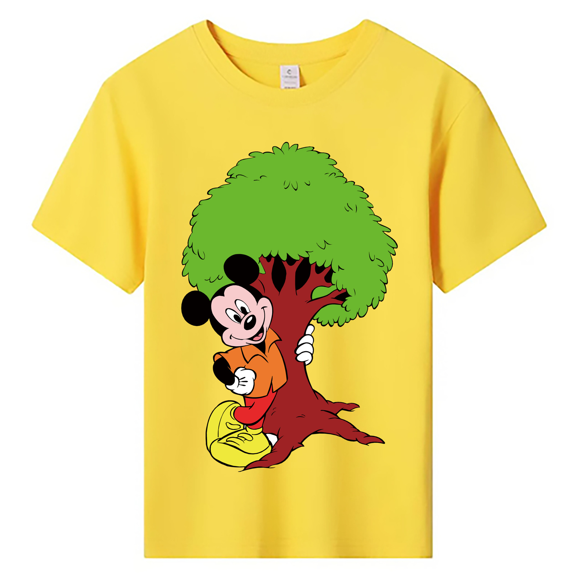 （画像用） ミッキーマウス Mickey Mouse 綿100％キッズTシャツ（フロントプリント）