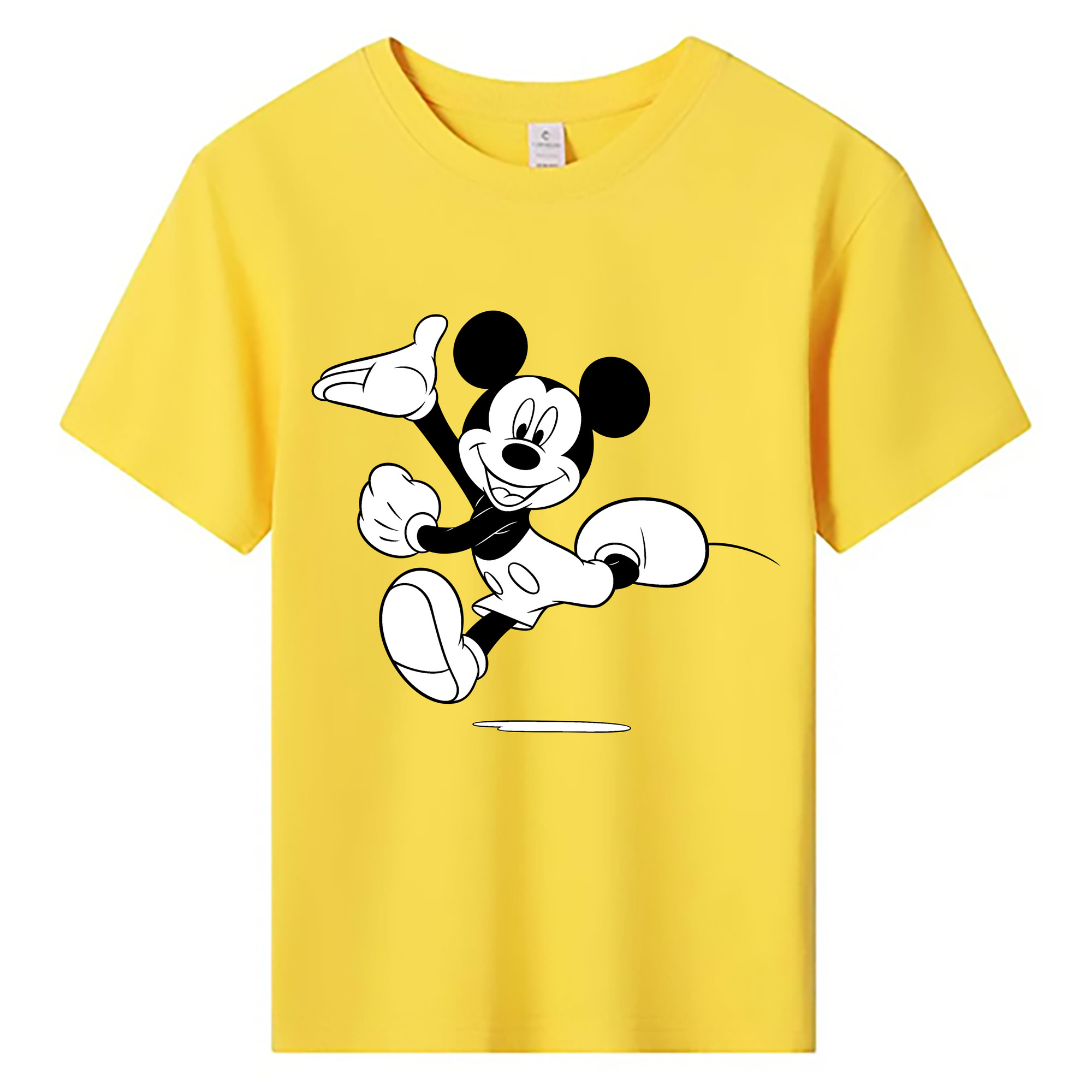 ミッキーマウス Mickey Mouse 綿100％キッズTシャツ（フロントプリント）